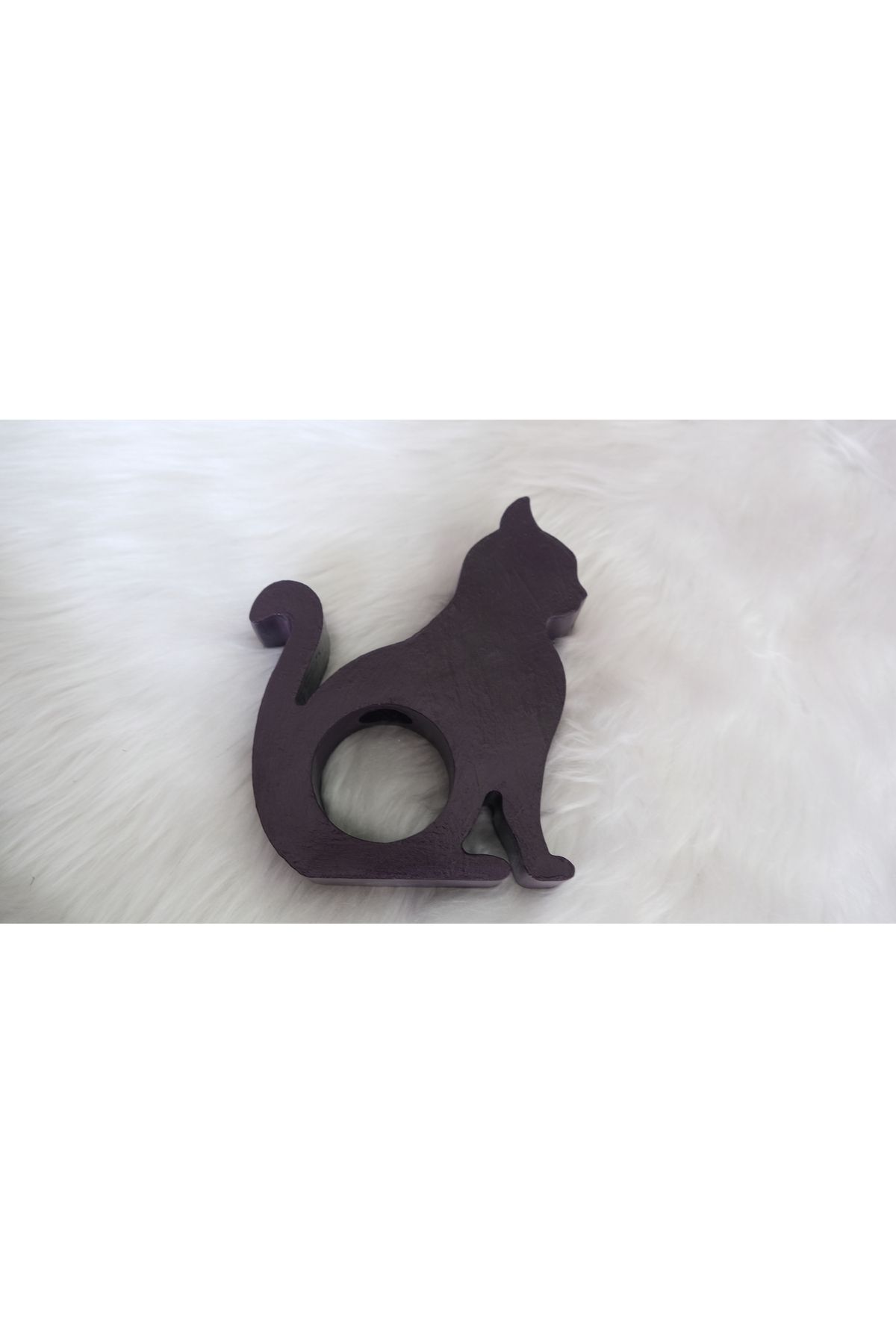 NÜWA HOME taş tozu dekoratif hediyelik renkli kedi vazo