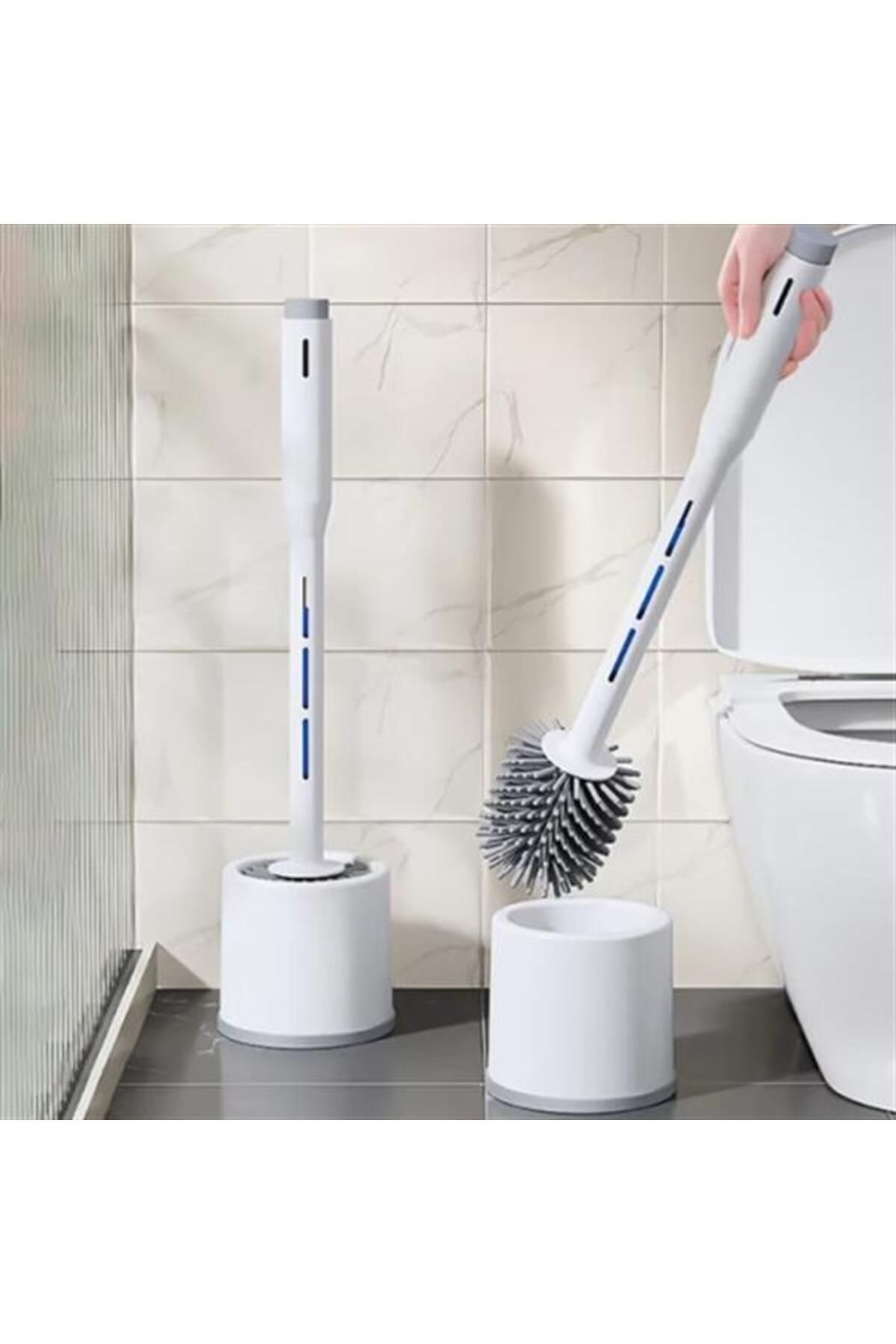 prime pazar Deterjan Hazneli Silikon Tuvalet Fırçası ergonomik