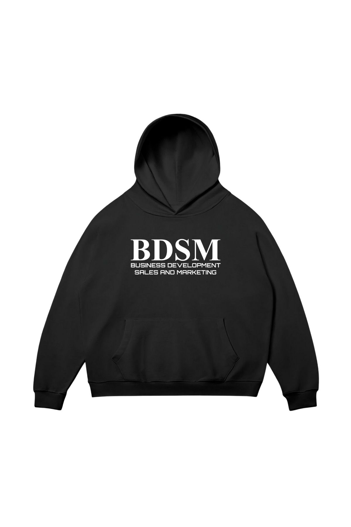 aynewmoda Siyah Kapüşonlu Sweatshirt - Beden Aralığı (BDSM) Kilemeleri Baskılı