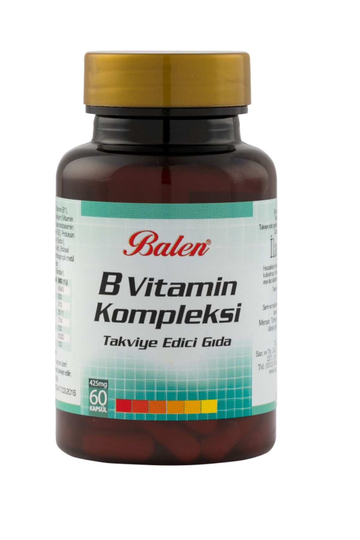 GÜLCE LOKMAN HEKİM AKTAR BALEN B VİTAMİN KOMPLEKSİ KAPSÜL 425MG*60