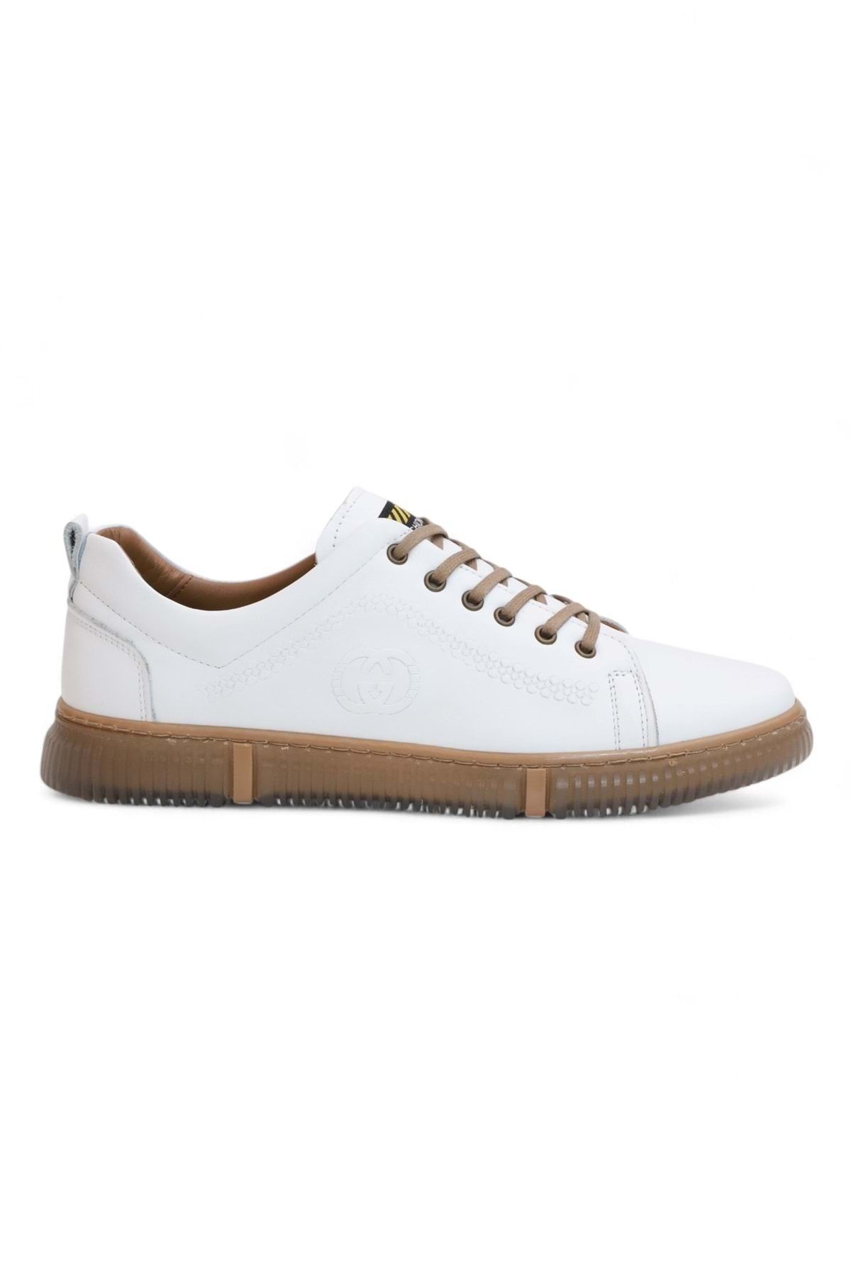 Konfores 2180-LuısFıgo Hakiki Deri Üst Kalite Anatomik Tabanlı Erkek Günlük Sneakers Ayakkabı