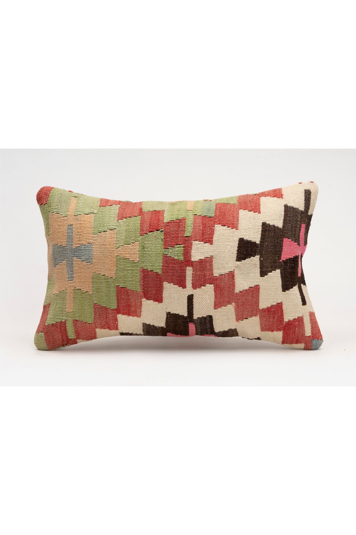 Kilim Whole Sale El Yapımı Kilim'den Yapılmış Vintage Kırlent Kılıfı, Yün, 30x50 Cm