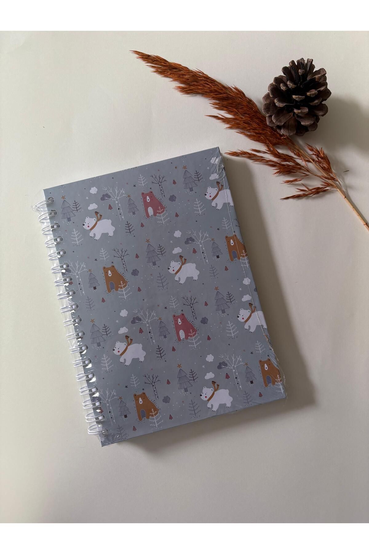 Adalinhome Atakids Lizy Spralli Sert Kapak Çizgili Okul Not Defteri (17×24 cm, 120 yaprak)