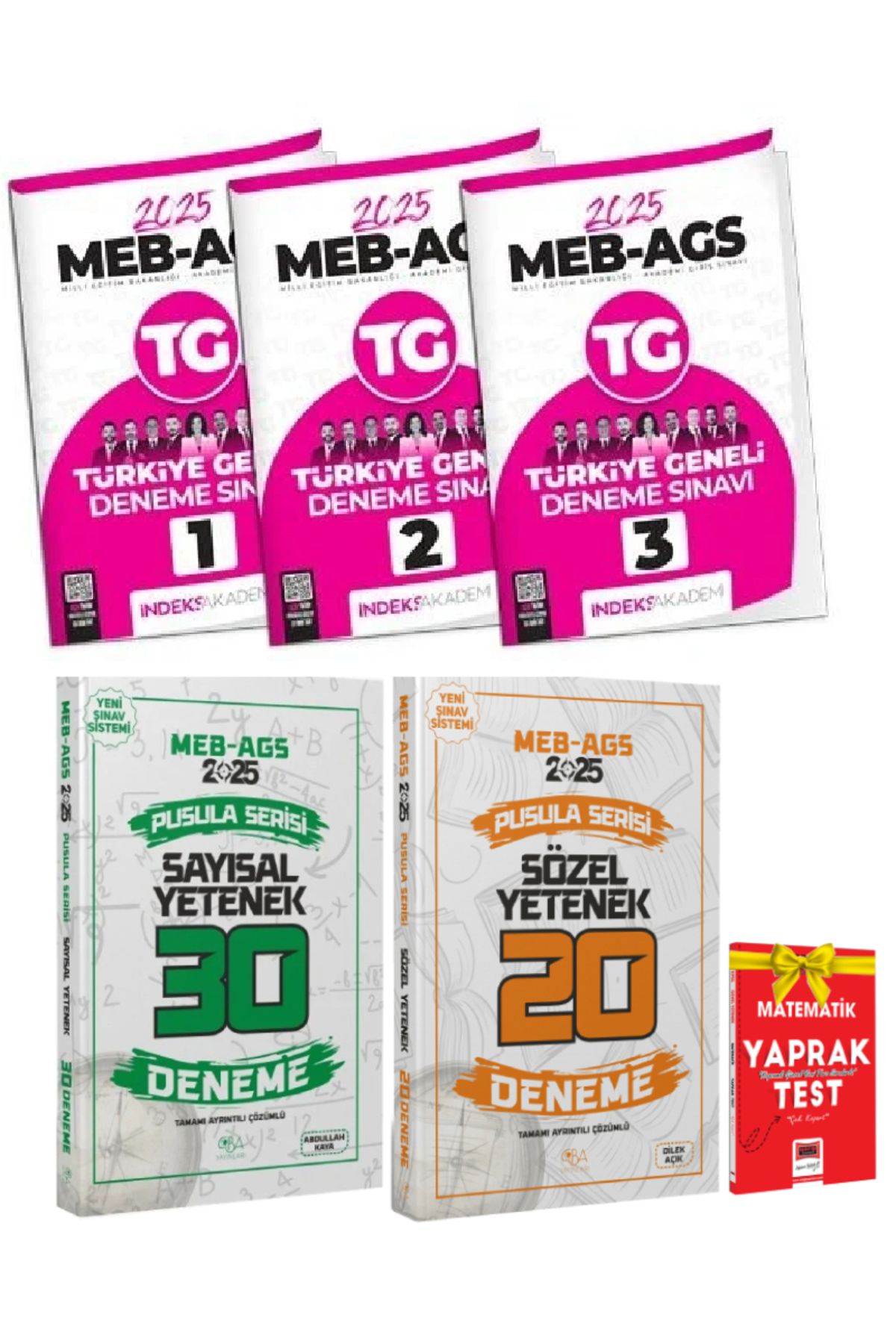 İndeks Akademi 2025 İndeks Akademi MEB AGS Türkiye Geneli Deneme Sınavı+CBA MEB AGS Sayısal Sözel Denemeler