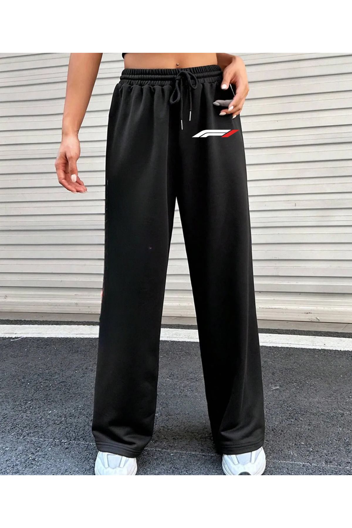 Touz Moda Sokak Tarzı F1 Baskılı Unisex Baggy Eşofman