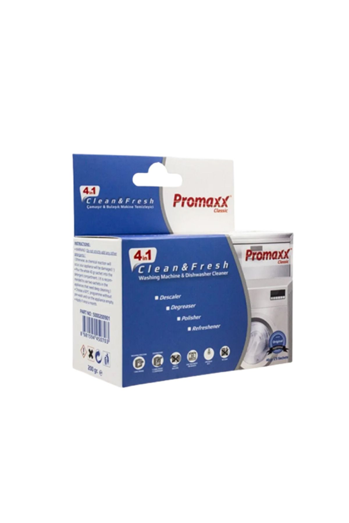 Promaxx Çamaşır Bulaşık Makinesi Kireç Yağ Kötü Koku Temizleyici Toz 5’li