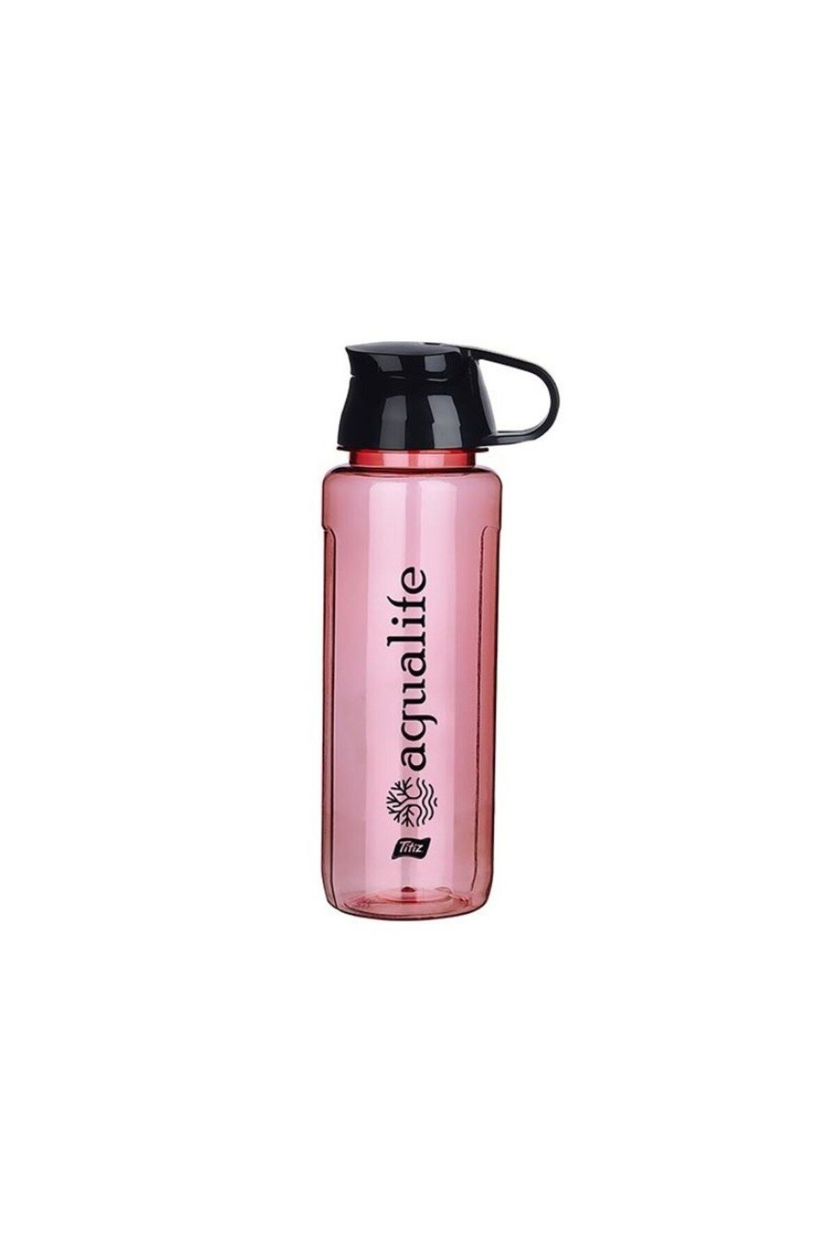 TEKNO İSTANBUL Aqualife yazılı Su Matarası Tutma Kapaklı Koku Yapmaz Aqua Matara Pembe 500ml