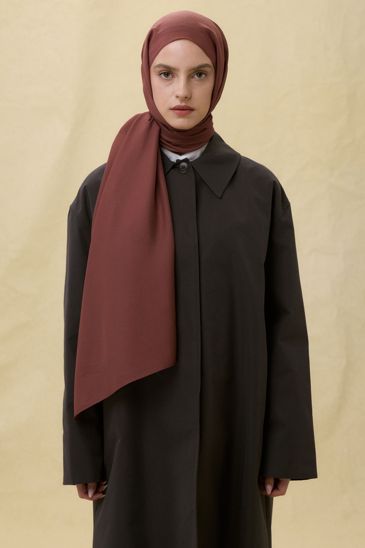 FENZA SCARF PARİS İPEĞİ PAS RENK PAMUKLU ŞAL