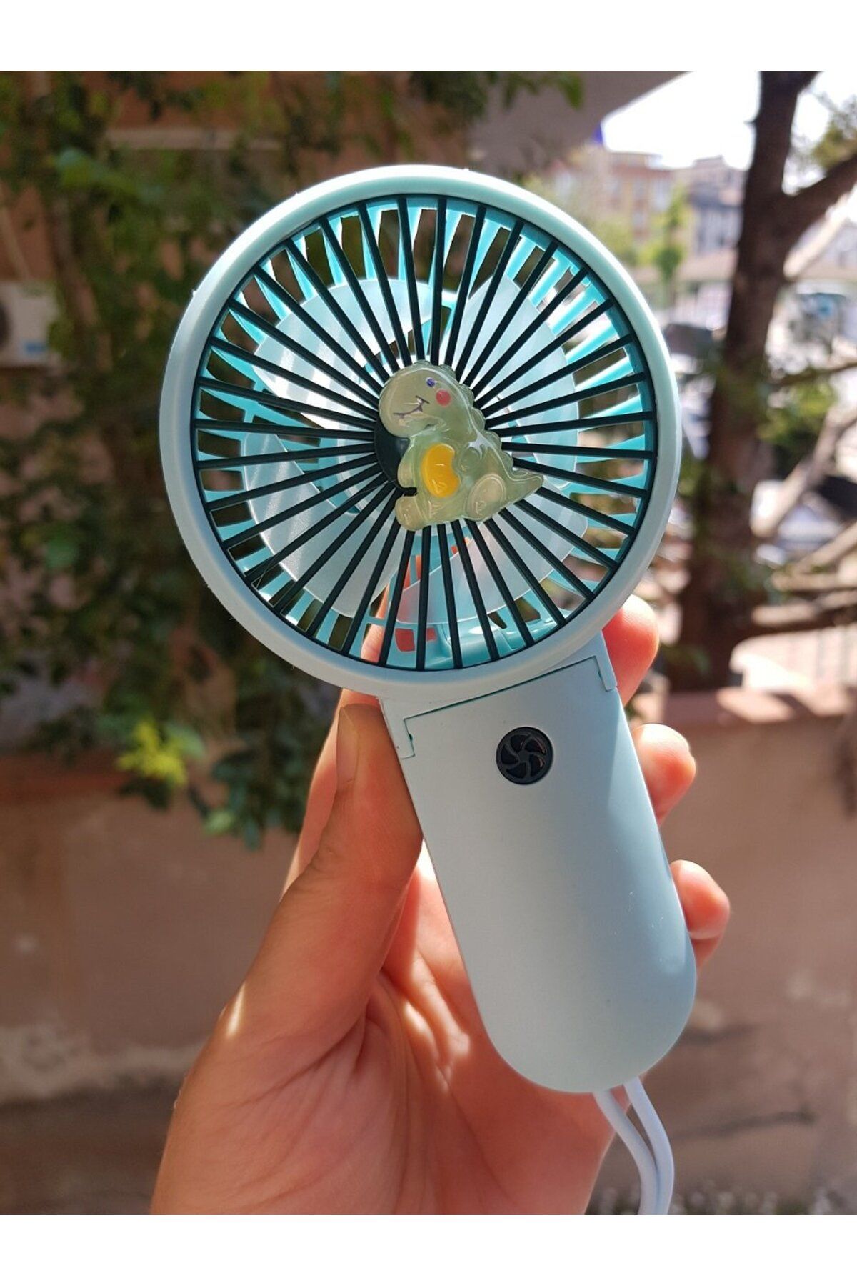 Brokoli Home Şarjli Mini El Fanı Masa Fanı Soğutucu Masa Üstü Vantilatör Usb Mavi Kendin Tasarla