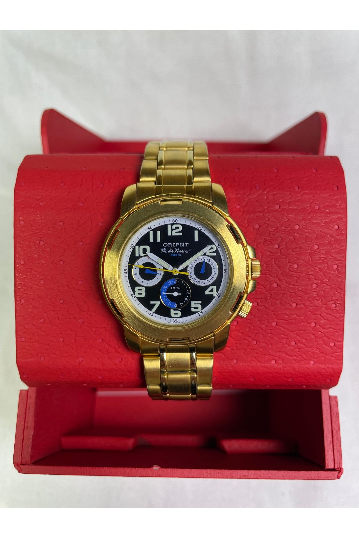 Orient BS902025106B Retro Model Üç Fonksiyonlu Rakamlı Siyah Kadranlı Klasik Erkek Kol Saati