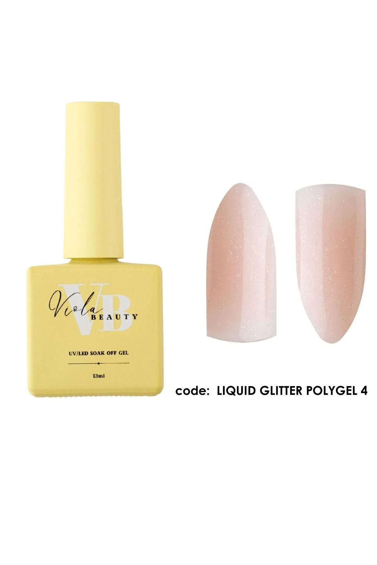 VIOLA BEAUTY Liquit Poly Gel GLITTER - Akışkan Formül 50 ml