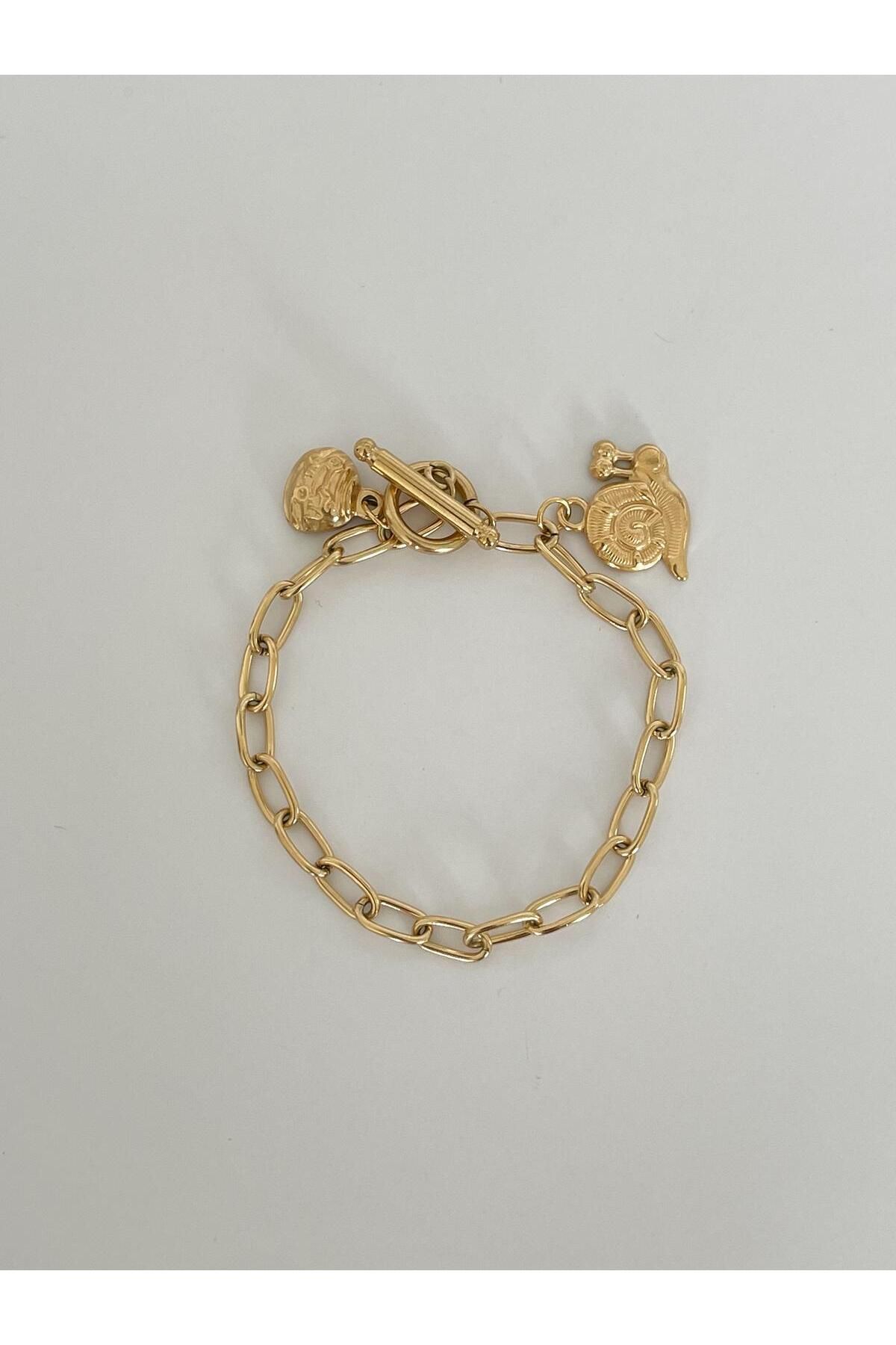 I VENÜS Accessories Figür Detaylı Çelik Bileklik