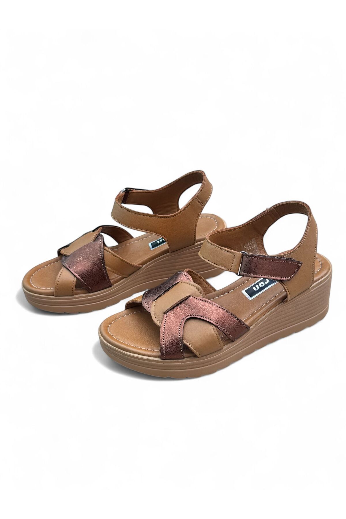 PATRON SHOES Hakiki Deri Kadın Comfort Sandalet