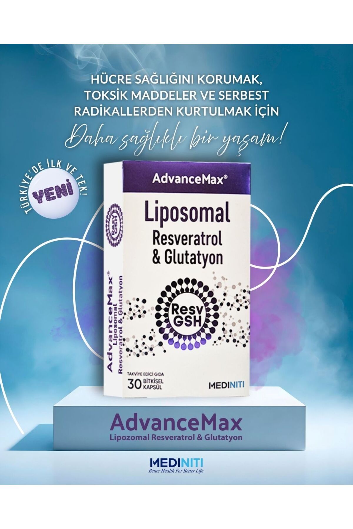 AdvanceMax Lipozomal Resveratrol & Glutatyon Kapsül