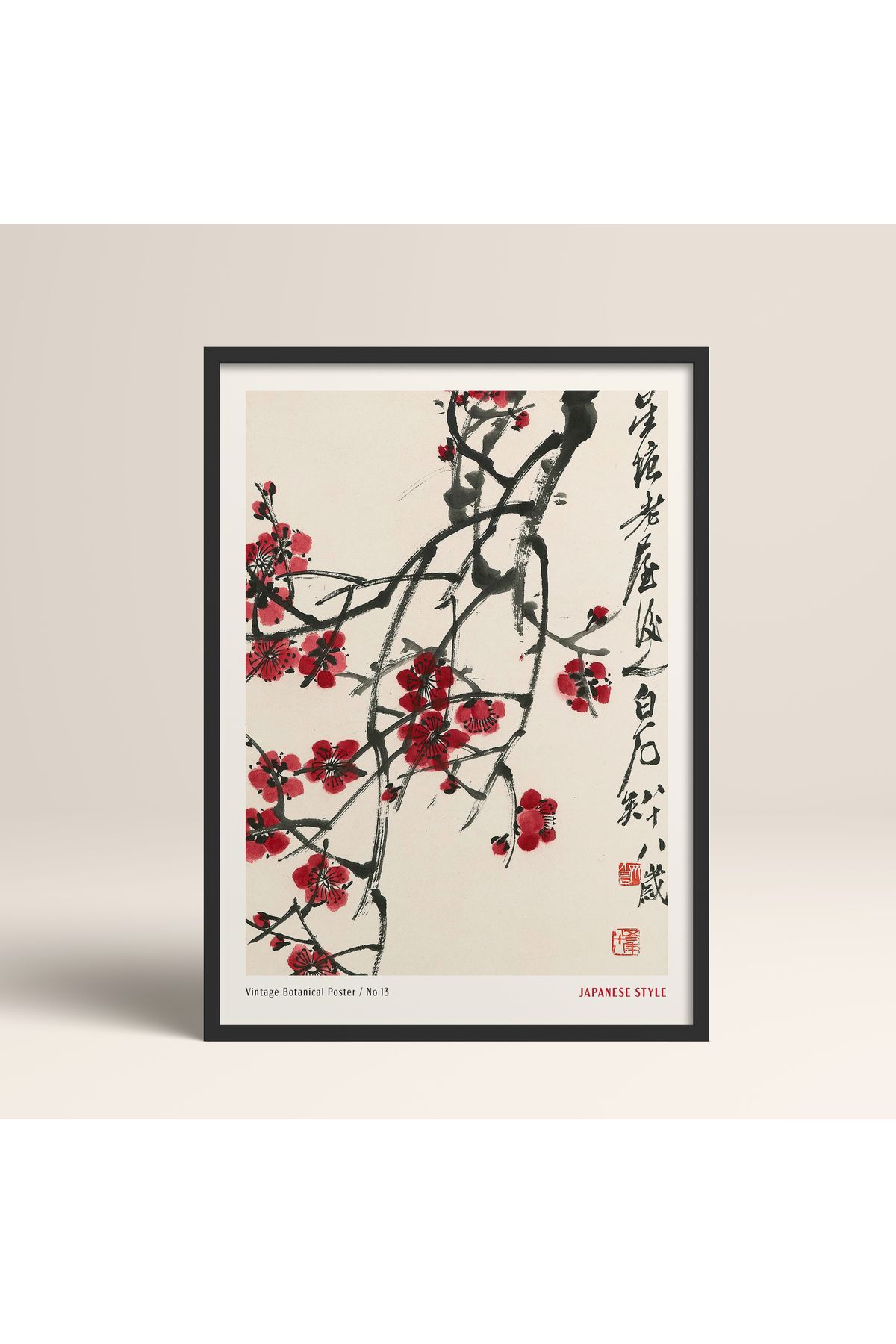 HOMEPACK Tekli Ahşap Çerçeveli Tablo Tek Parça Poster Tablo JPN058-1