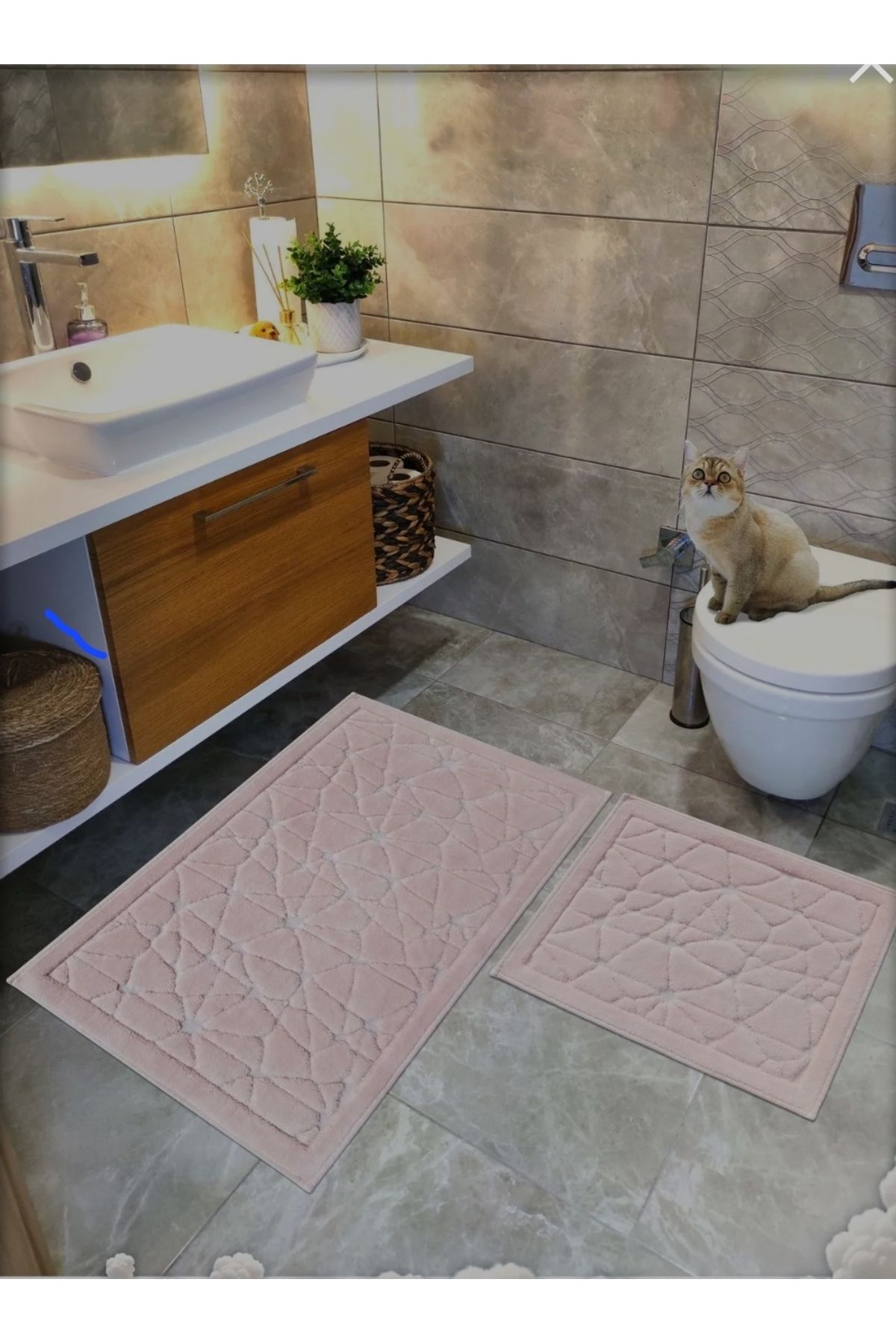 KÜBRAHOME'S Maco cotton pamuklu paspas takımı