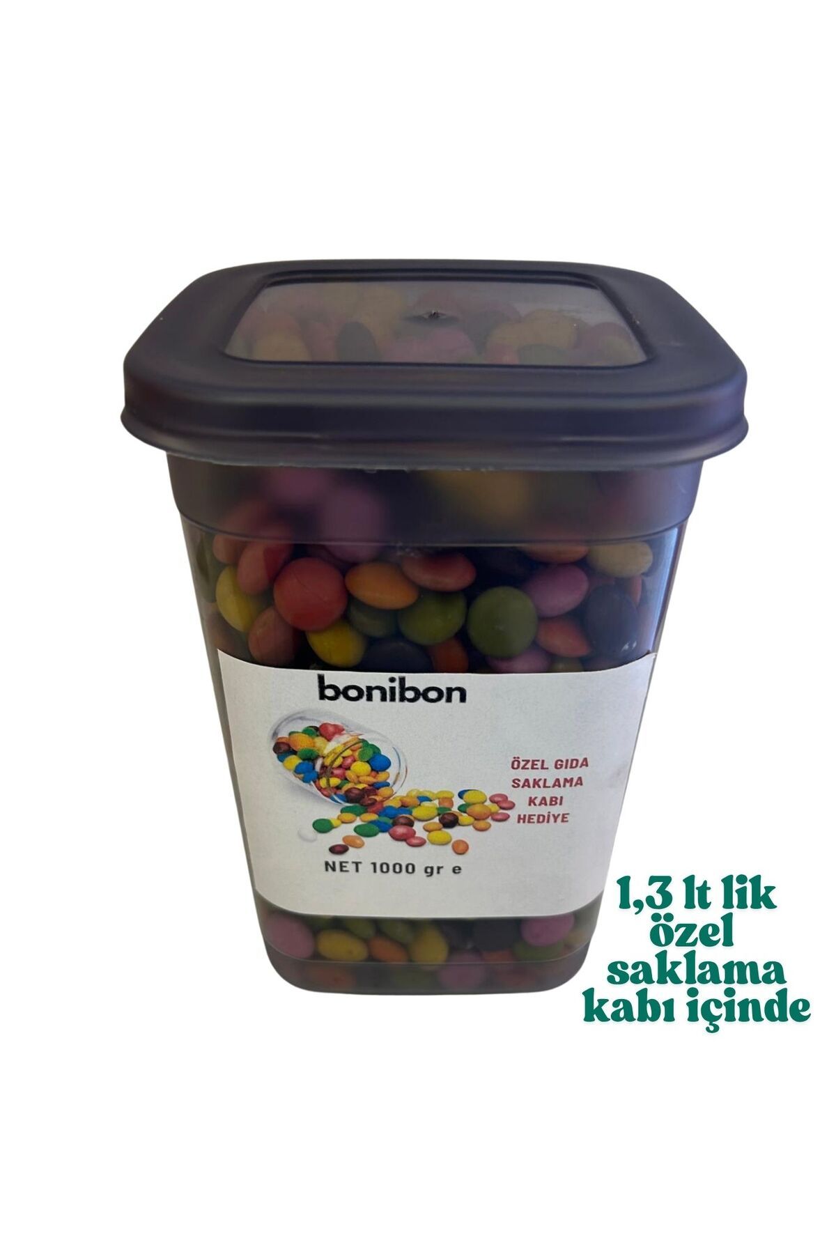 egenatura BONIBON DRAJE ÇİKOLATA 1000 GR (ÖZEL SAKLAMA KABI AMBALAJLI)