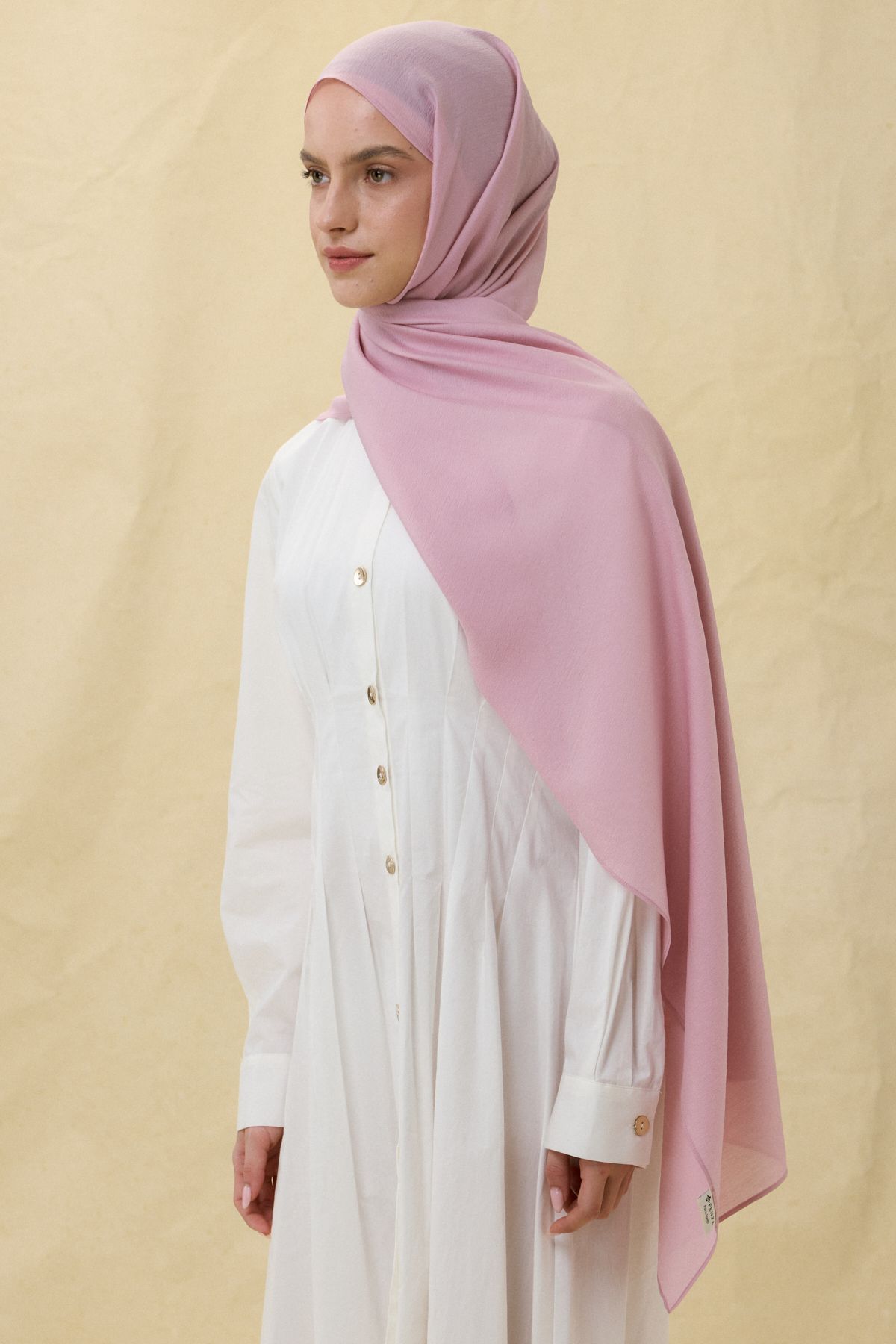 FENZA SCARF PARİS İPEĞİ ŞEKER PEMBE RENK PAMUKLU ŞAL
