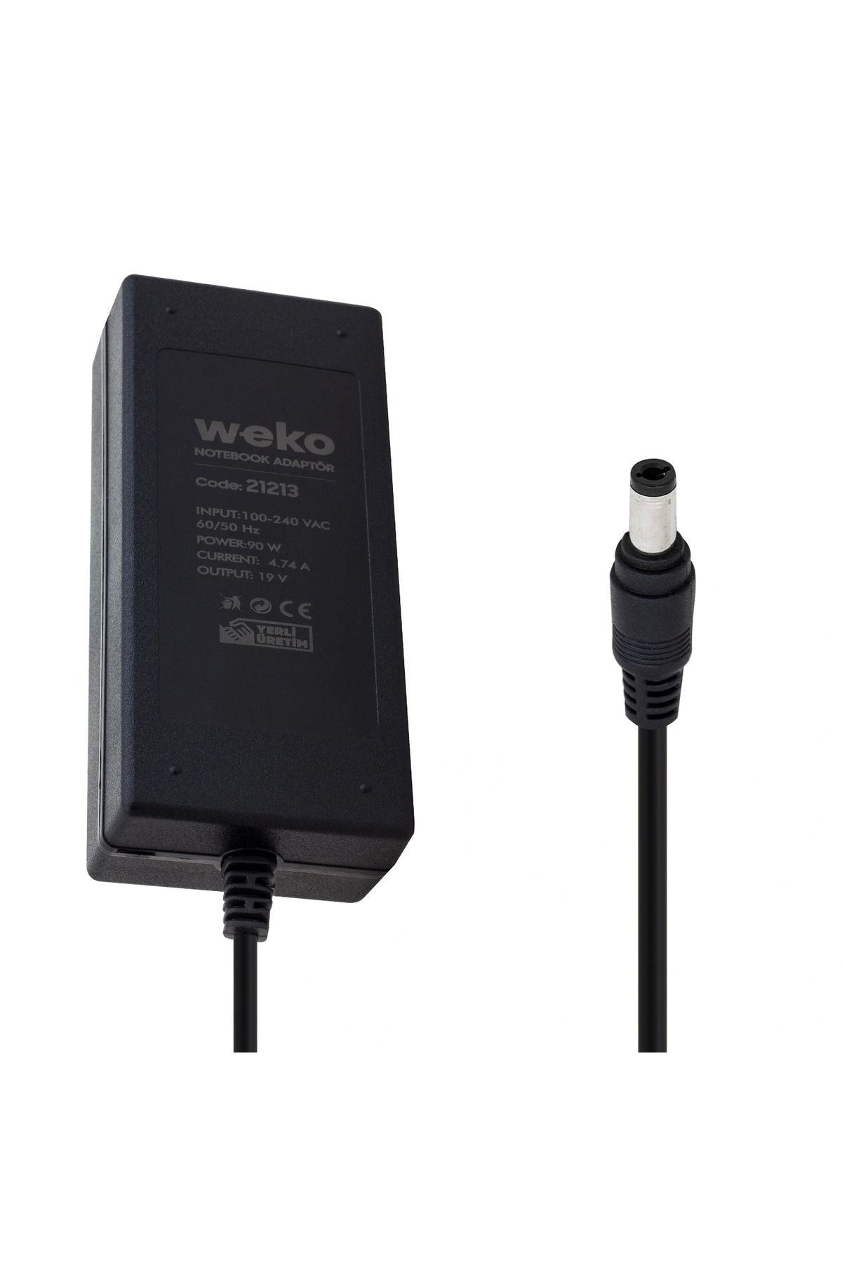 ALFA AKSESUAR 03 19 Volt 4.74 Amper 90 Watt 5.5*2.5 Uçlu Notebook Adaptör Yerli Üretim
