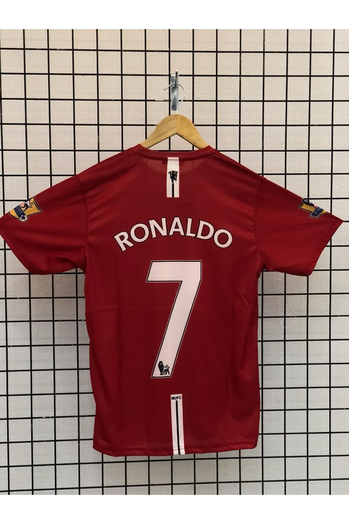 Candy Star RONALDO MANCHESTIRUNİTEDD KIRMIZI YETİŞKİN KISA KOLLU futbol forması SPOR T-SHİRT YS37337