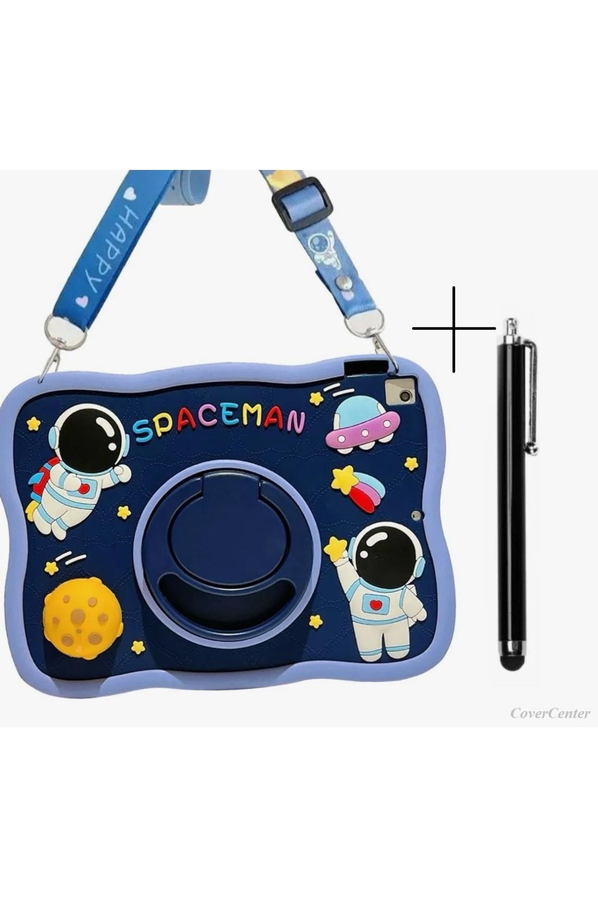 CoverCenter İpad 11.nesil A16 11inç / 10.nesil 10.9inç Astronot Çocuk Kılıfı Askılı Standlı Eğlenceli Karakterli