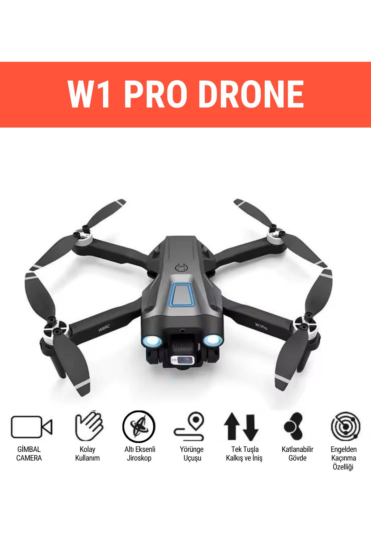 WUNİT W1PRO MİNİ DRONE HD CAMERA,GİMBAL,ENGELDEN KAÇINMA,KOLAY KULLANIM,30 DK SÜRÜŞ,5G WİFİ
