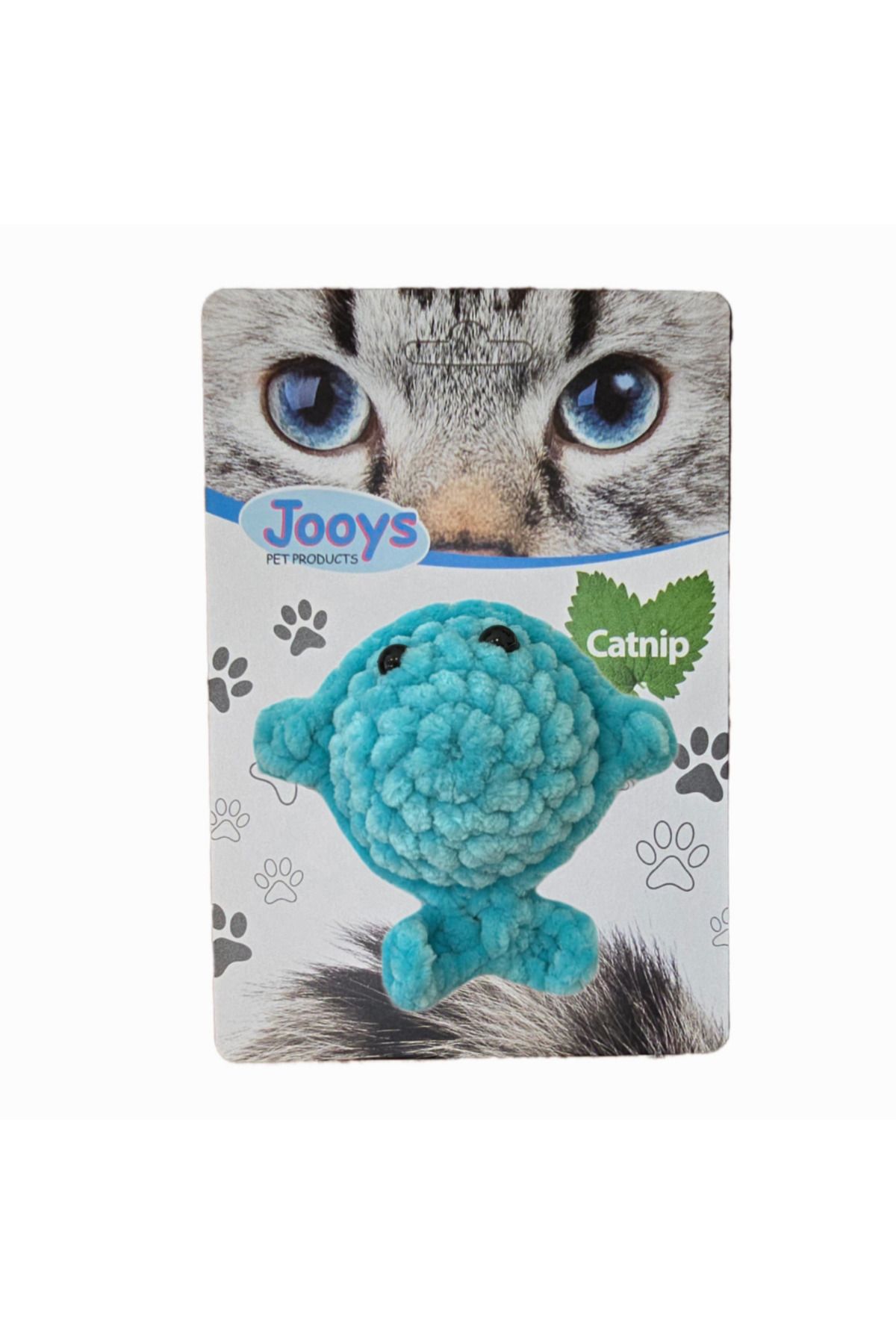 Jooys Catnip'li Kadife Balık Kedi Oyuncağı Pembe Mavi