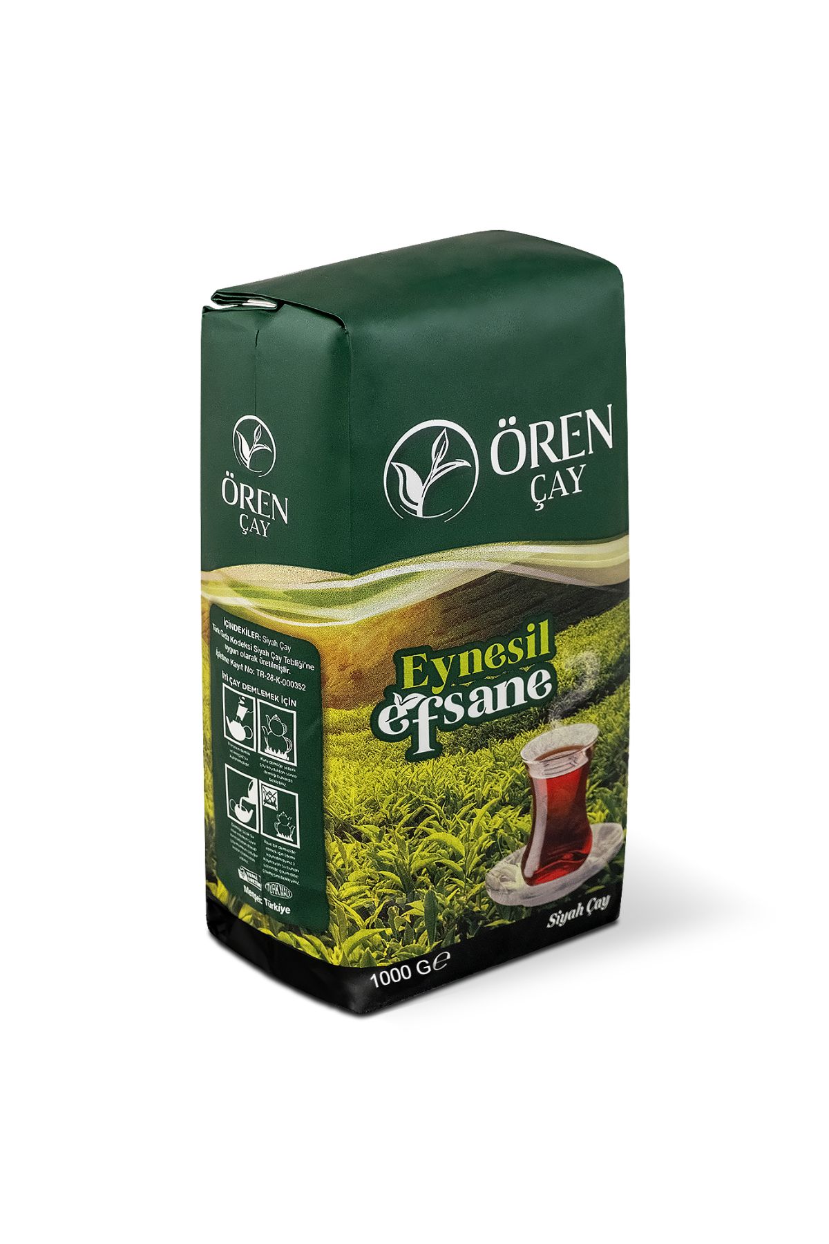 ÖREN ÇAY Eynesil Efsane 12 Kg ( 1000 gr X 12 Paket ) %100 Doğal, %100 Eynesil Çay