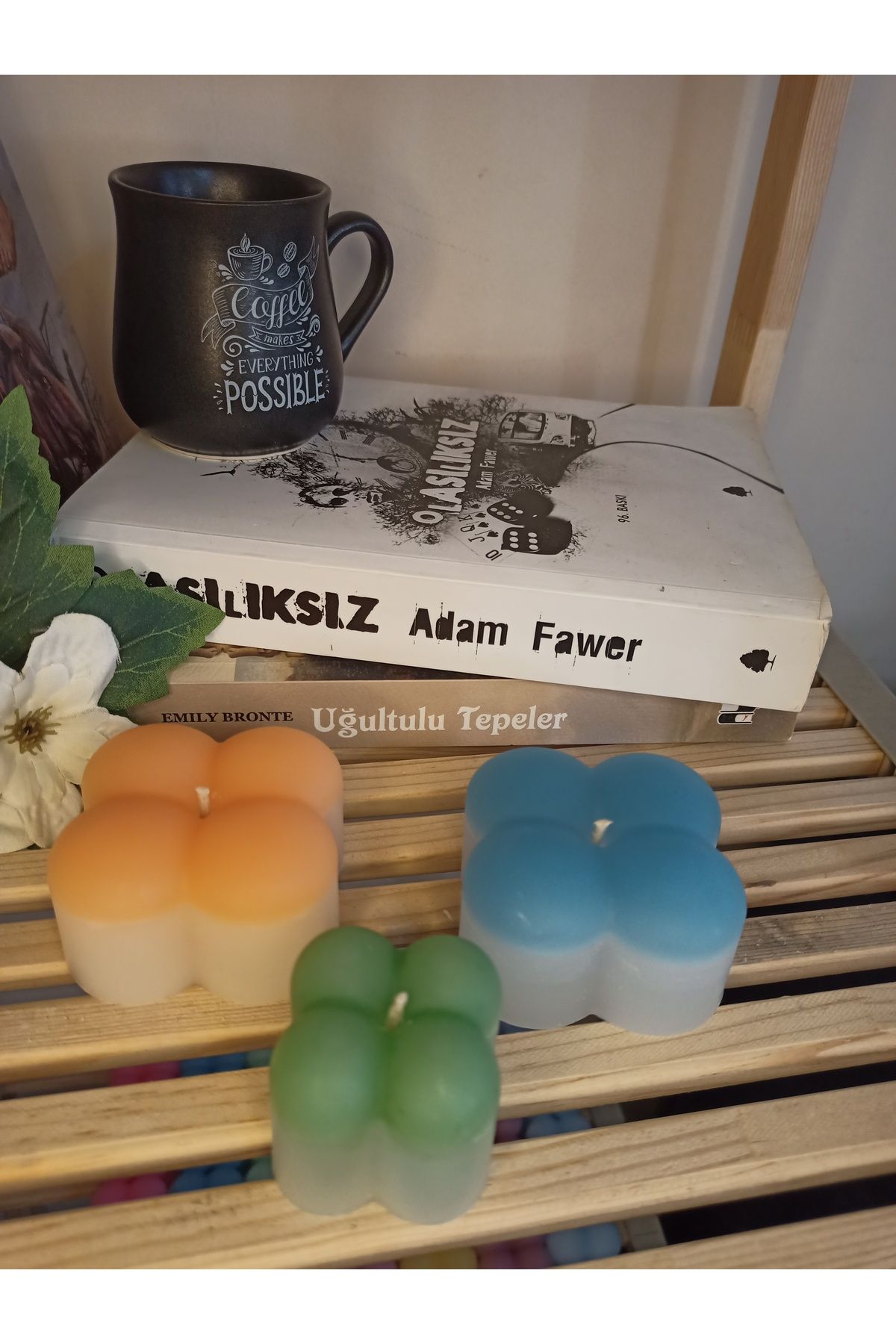 ZEYNSTUFFS HEDİYE EŞYA dörtlü bubble üçlü set soft pastel renkli mum