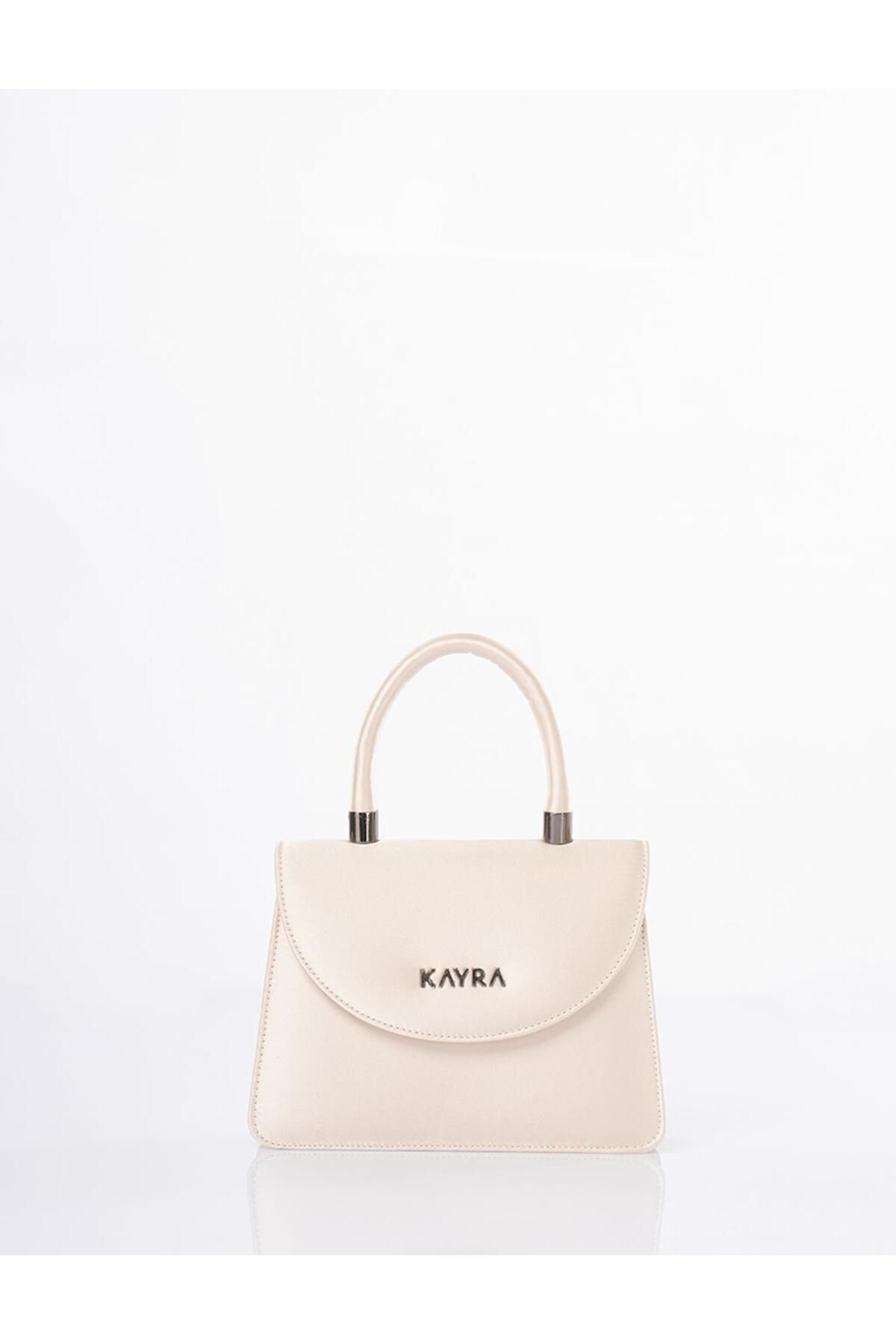 Kayra Mini Saten Çanta Krem