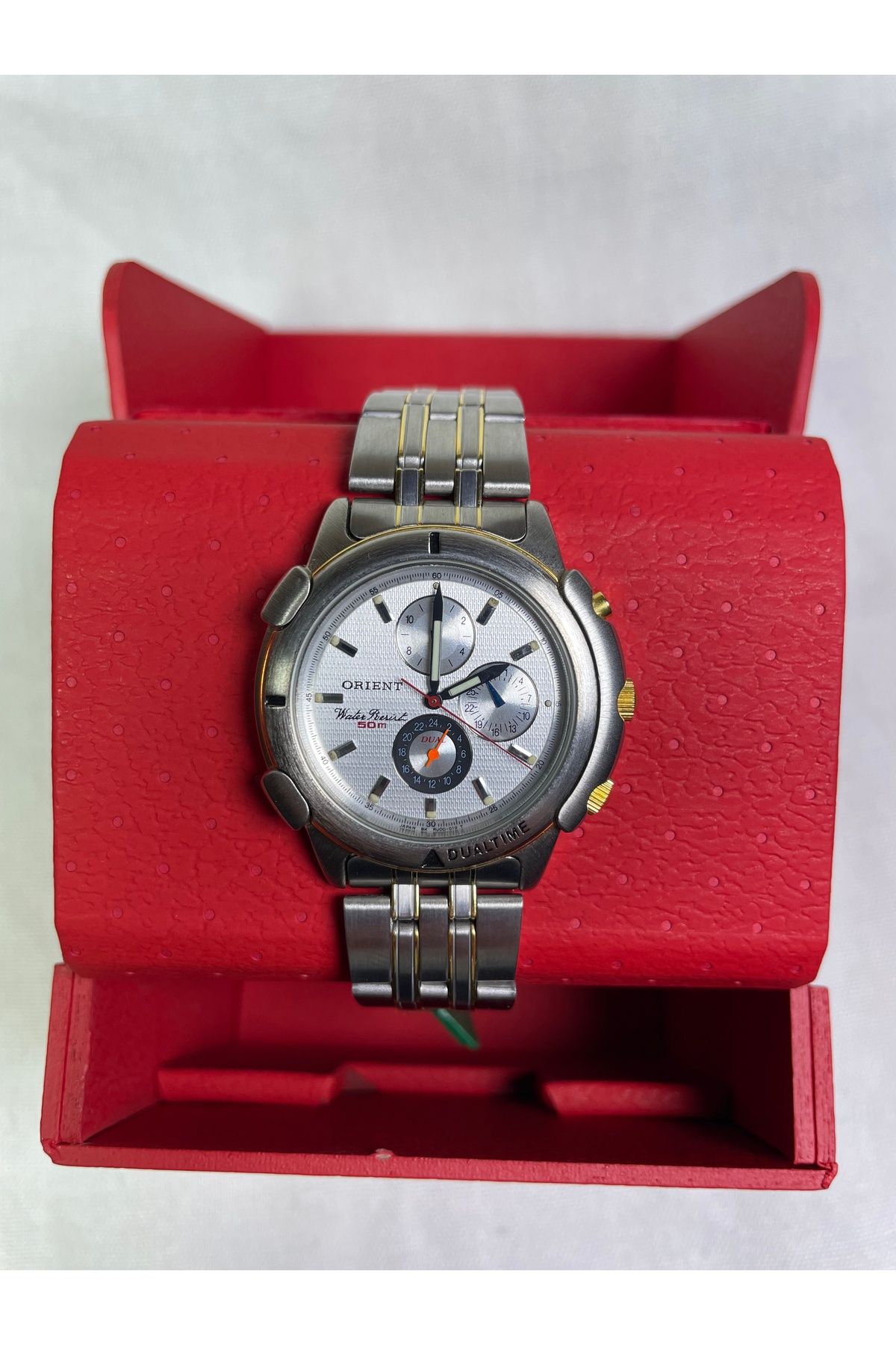 Orient BS902025107B Retro Model Üç Fonksiyonlu Gri Kadranlı Şık Erkek Kol Saati