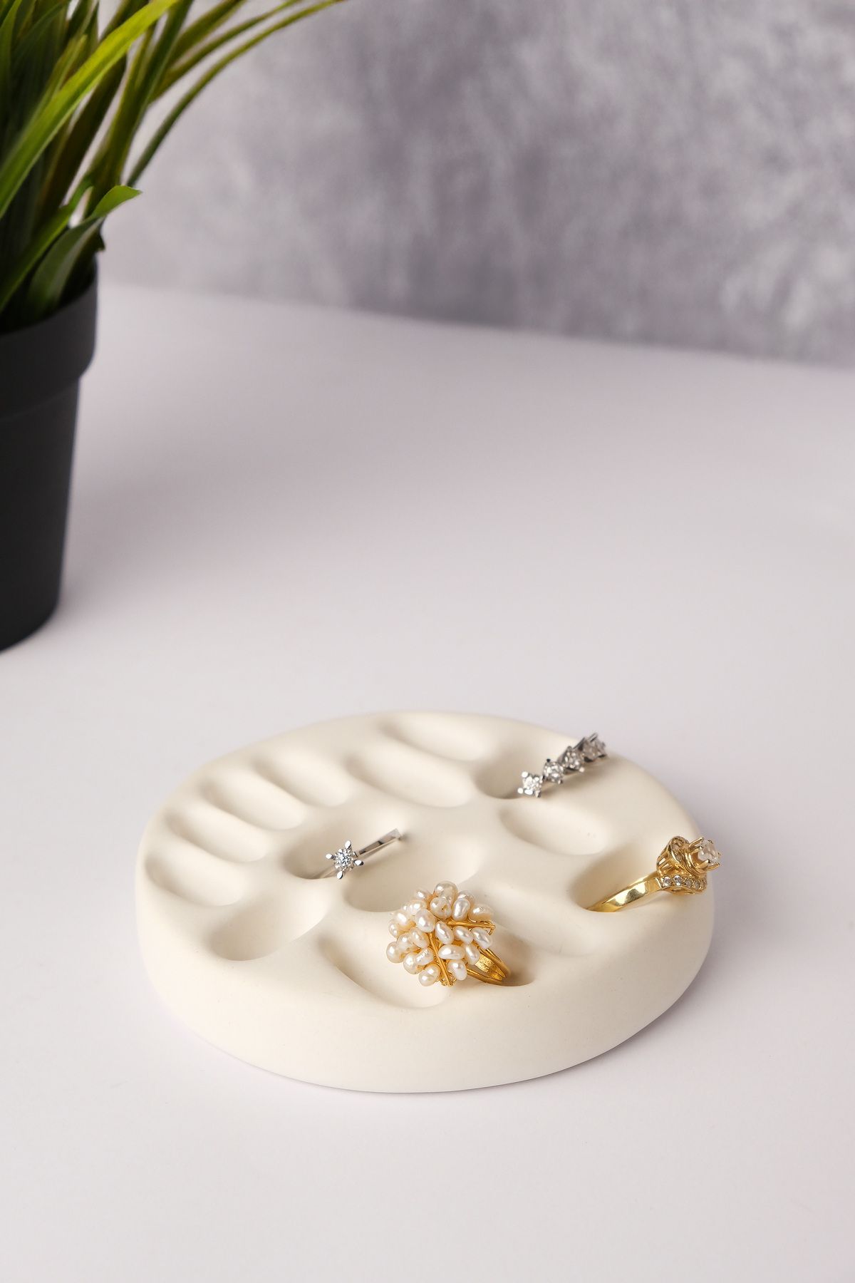 Atlas Handmade Dekoratif Takı Tabağı, Takı Ürün Çekim Tabağı, Yüzüklük, Küpelik, Yüzük Standı