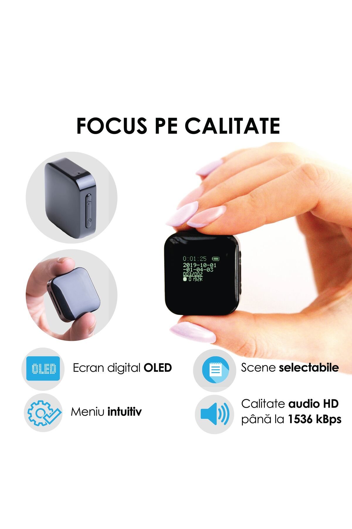 Minitechnics-Professional Voice Recorder with Password and Settable Voice Activation, 16Gb Memory - 1144 hours - 1536 kbp 4