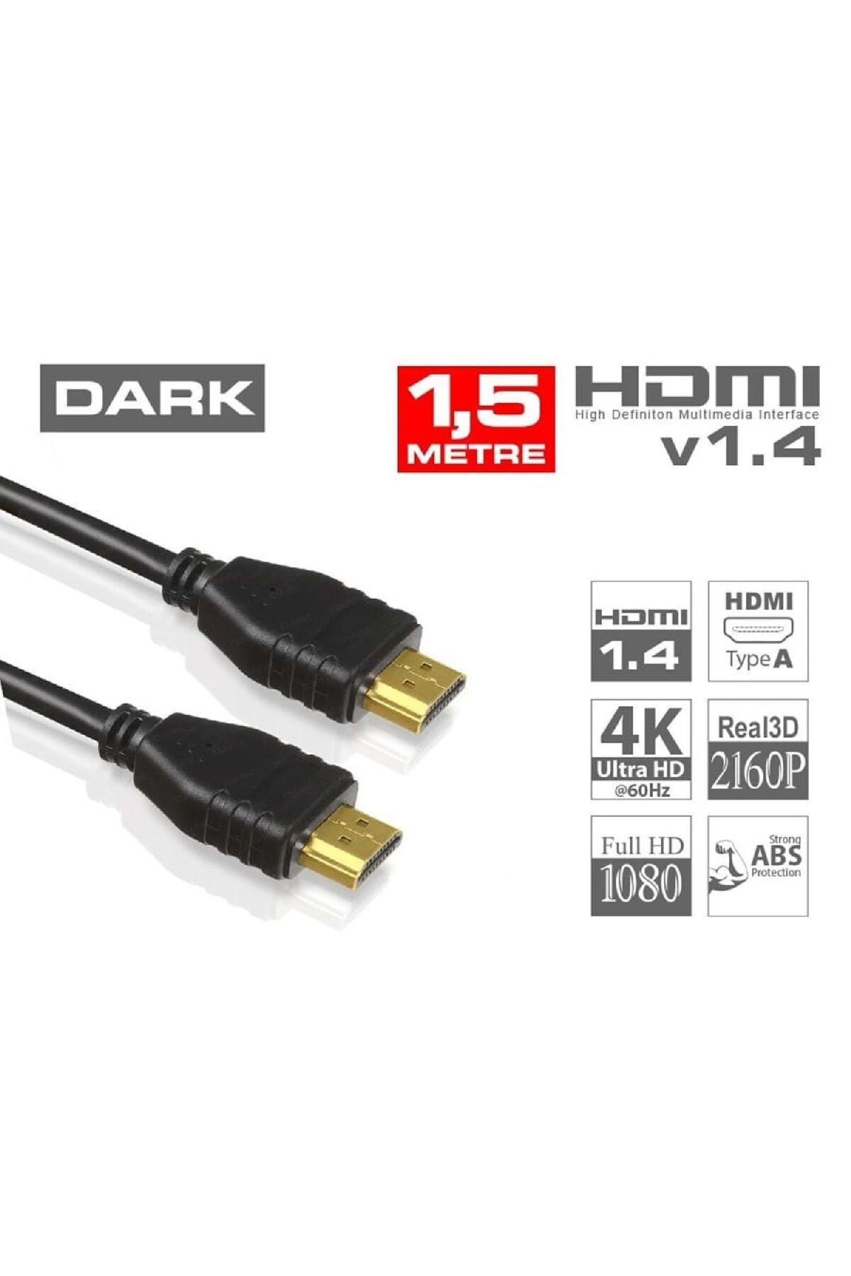 Dark DK-HD-CV14L150A90 1.5m 4K 60hz HDMI Kablo