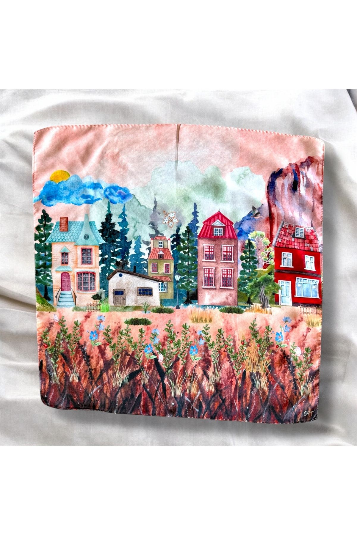 Oyt DÜKKAN Sanatsal Özel Tasarım 48x48 Bandana Fular
