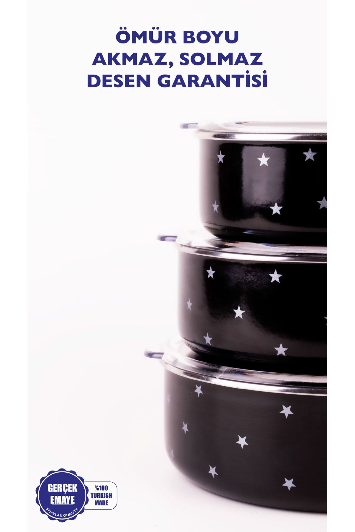 EMAYlab-Star Enamel Storage Container (Can Be Used in Cookers) 3