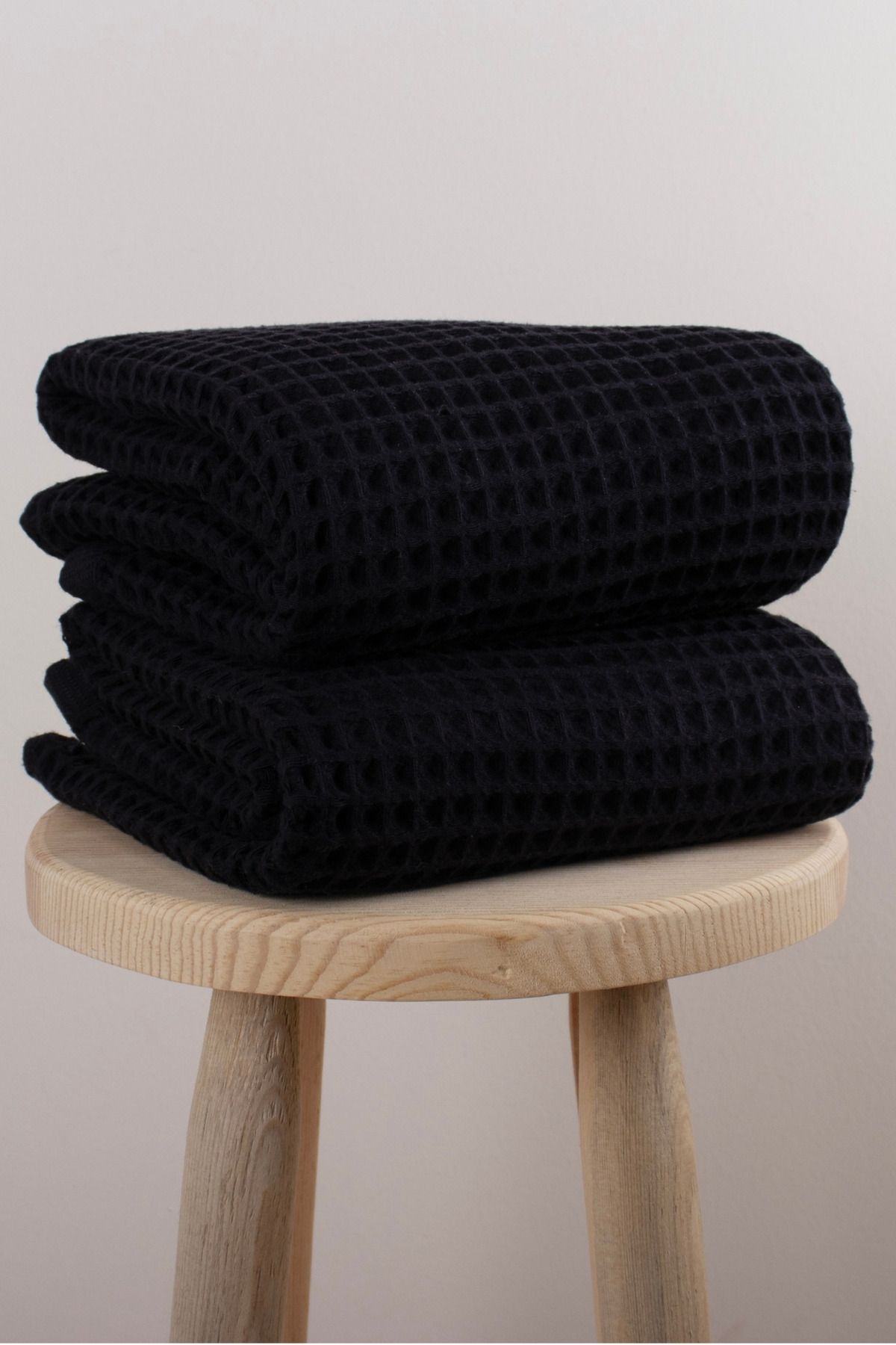Püskül Tekstil Lüks Banyo Havlusu 2'li Set, Waffle Dokuma, 100% Pamuk, Yüksek Kalite, Çabuk Kuruyan Banyo Havluları