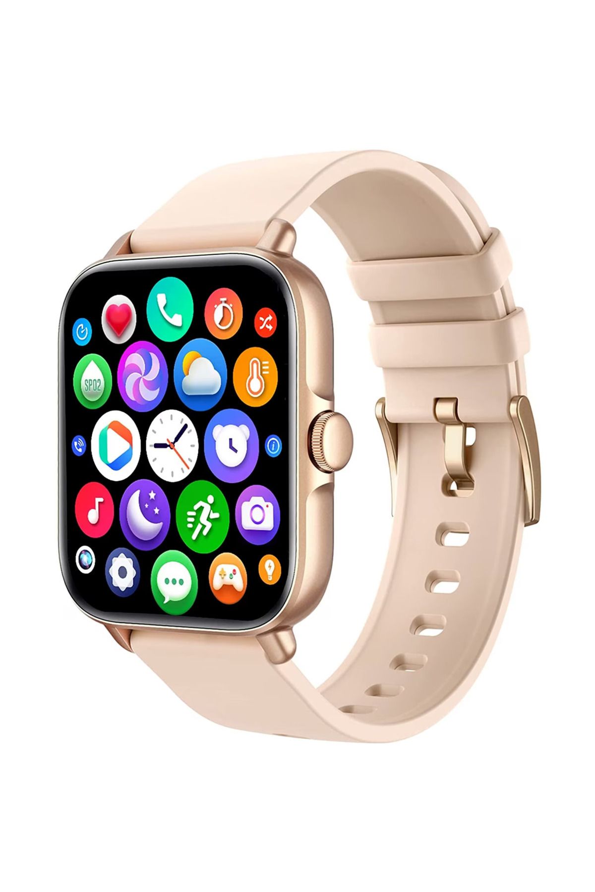 Smart Vibe-Smartwatch DT™ WATCH XII Always ON Display 1.9" Borderless 4D Assistive Touch, Apel Bluetooth, Gold 3