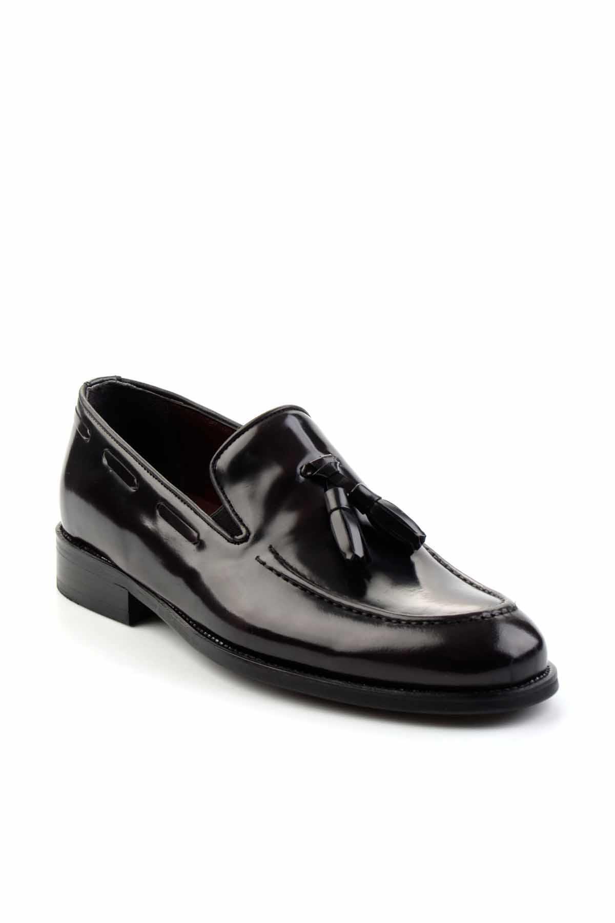 Bambi  Bordo Hakiki Deri Erkek Klasik Ayakkabı E01442500114 - Görsel 3