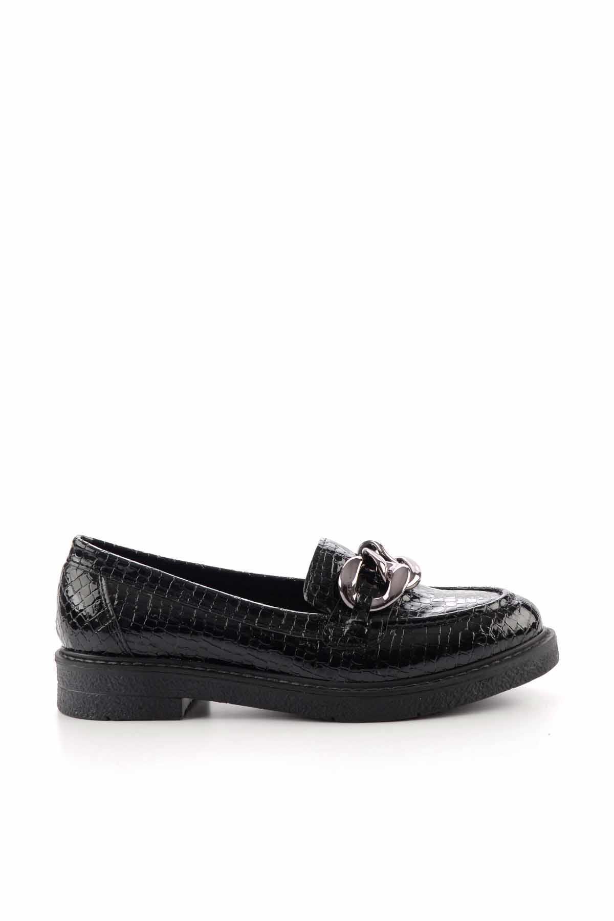 Bambi Siyah Kadın Loafer Ayakkabı K01257067011 görsel 2