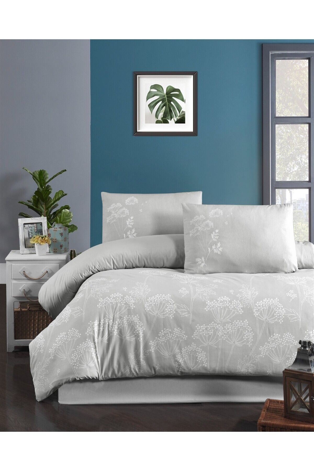 Evim Alea Floral Çift Kişilik Nevresim Takımı 200x220cm