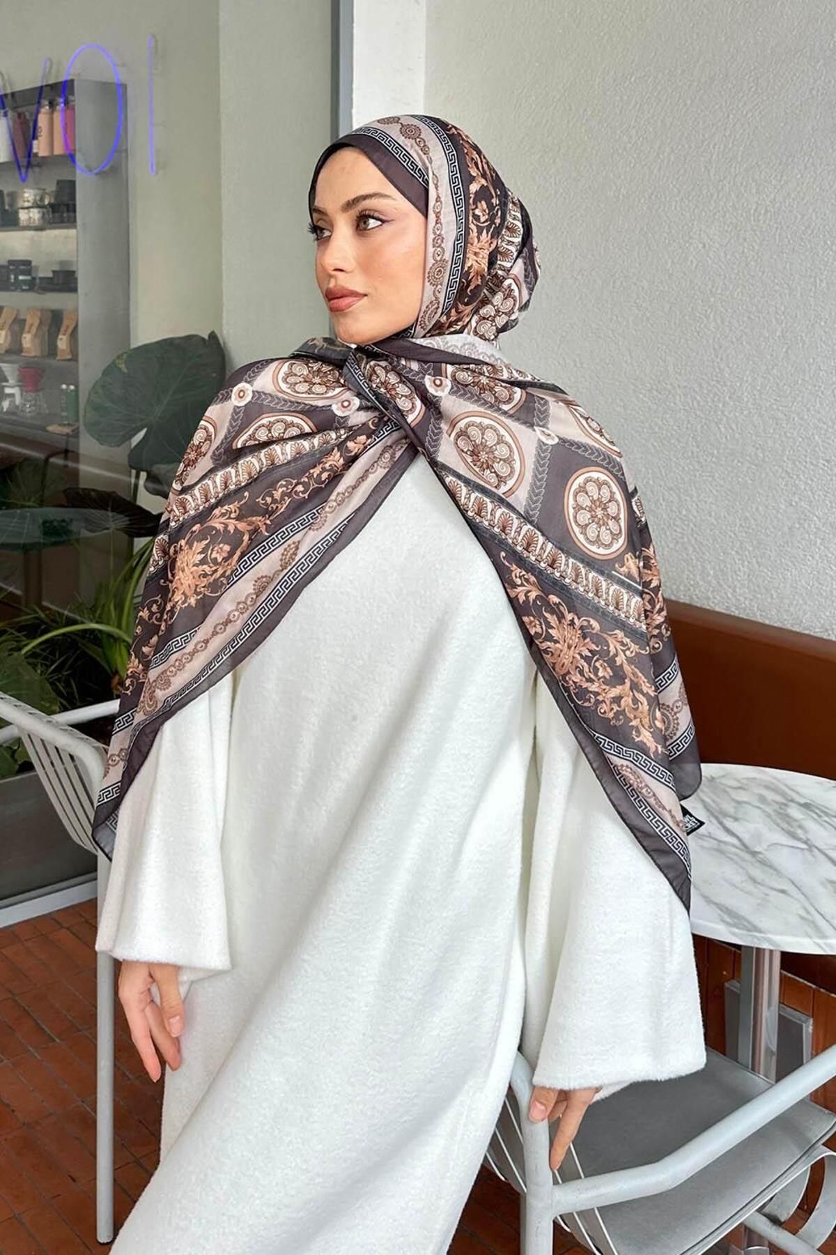 lamelif.com-Şal din bumbac Versa Pattern Antracit 3
