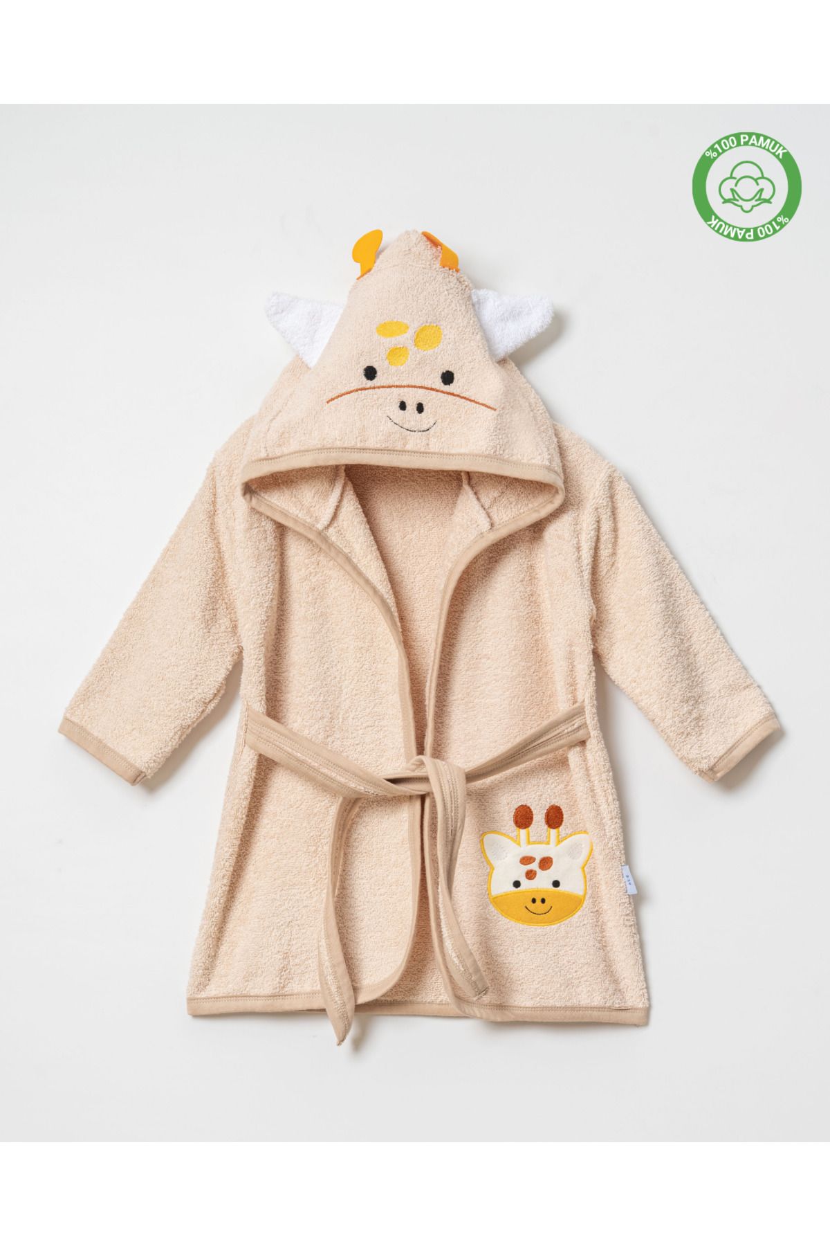 ankibaby Zürafalı Bornoz Bej