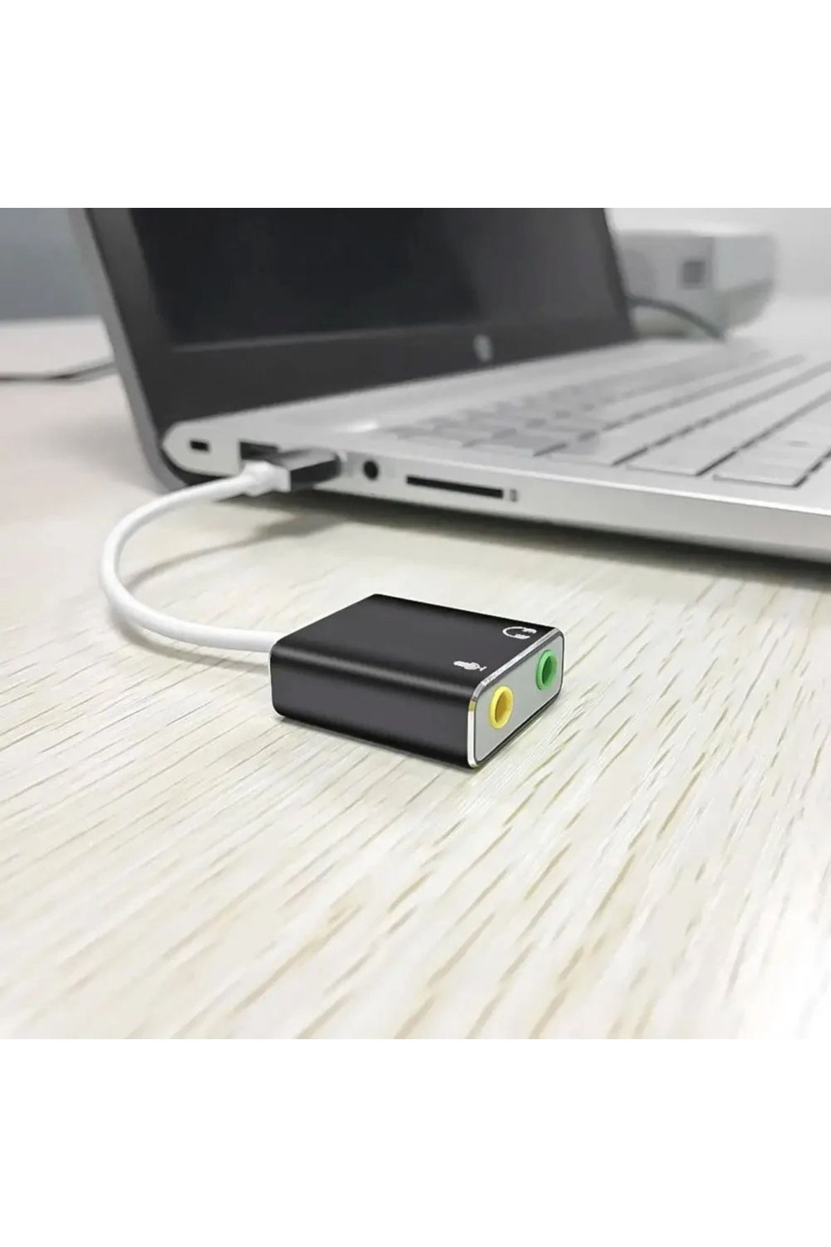harry Usb Ses Kartı 7.1 Harici 3.5mm Aux ve Mikrofon Çıkışlı HD Yüksek Kalite (Usb Sound)