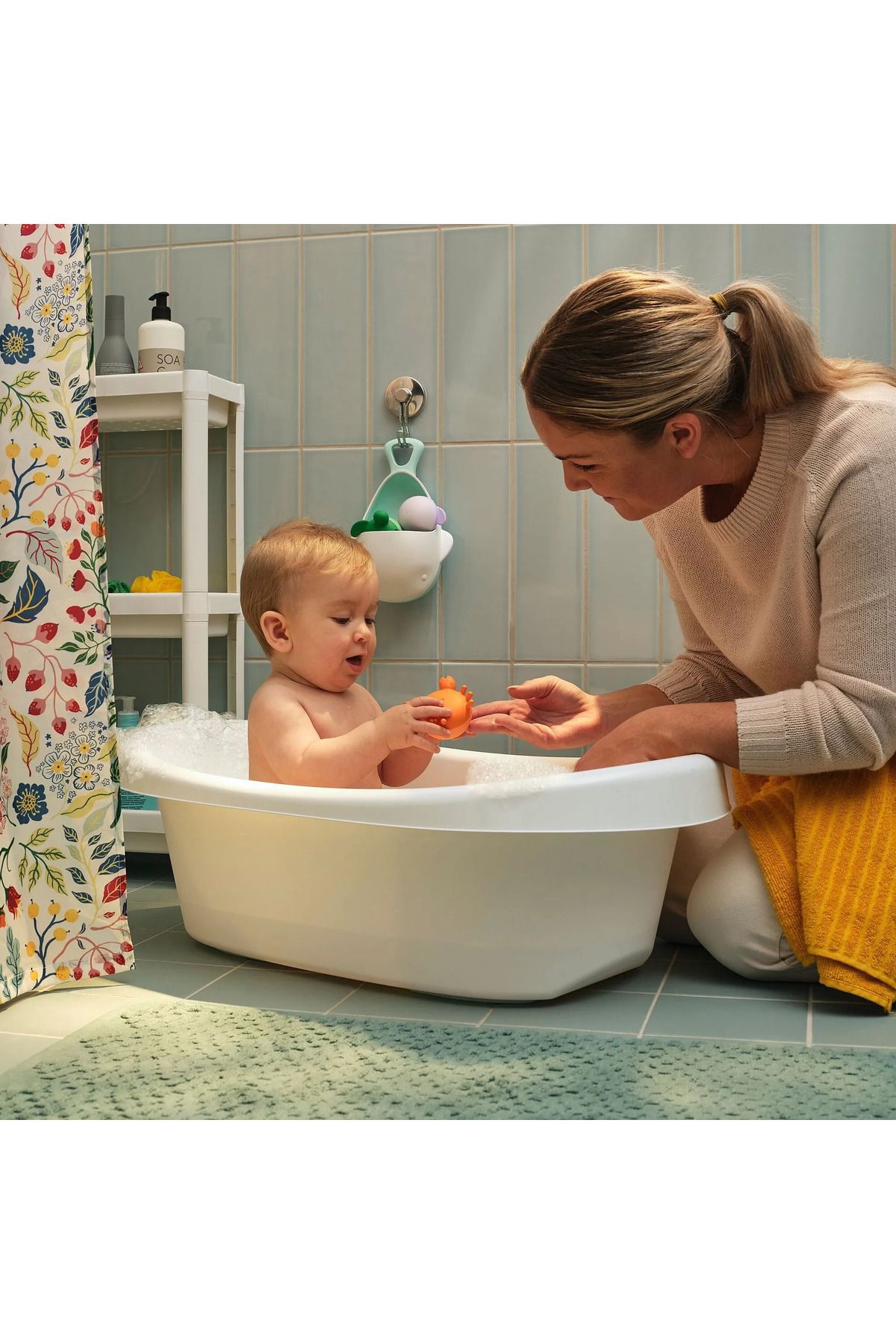 IKEA Premium Ürün Kolay Taşınabilir Yumuşak Kenarlar Kayma Önleyici 71x43x20 Cm Bebek Küveti LATTSAM
