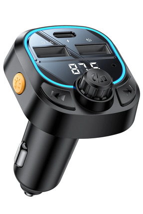 GHK TECH Bluetooth USB3.0 ve Type C PD Hızlı Şarj FM Transmitter