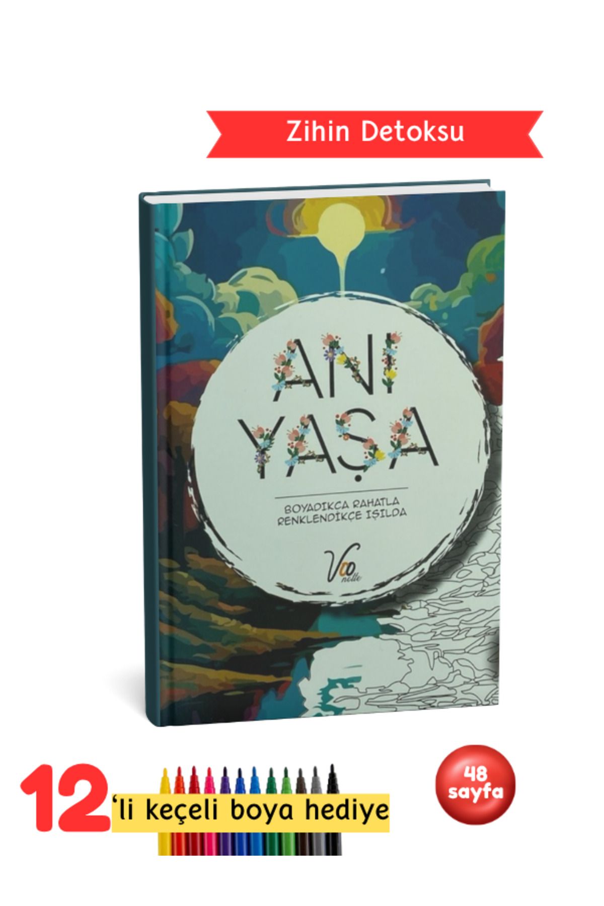 Pembe Yayınevi Mandala Boyama Kitabı – Yetişkinler İçin Stres Giderici Renkli Terapi - Anı Yaşa