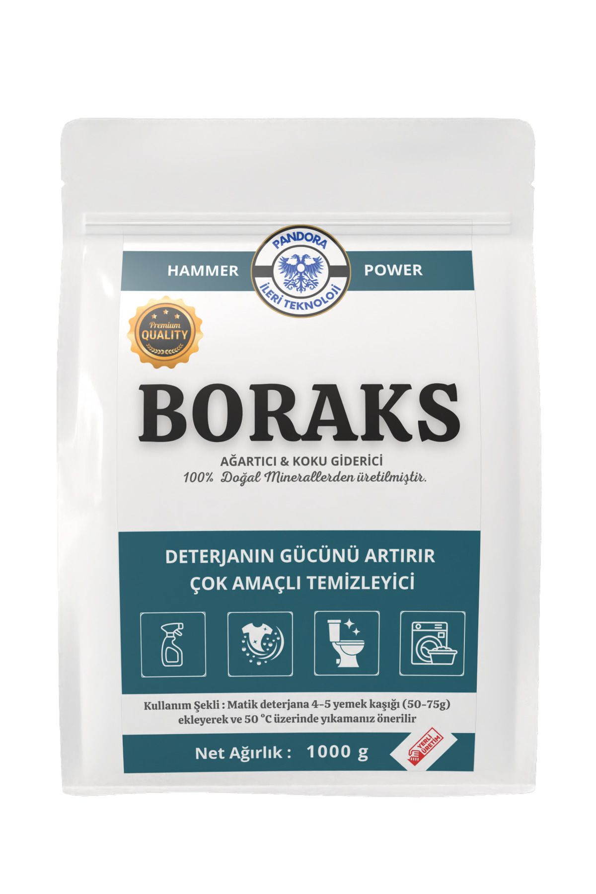 hammer power Boraks 1000g TOZ ÇAMAŞIR DETERJANI KATKISI AĞARTICI KOKU GİDERİCİ