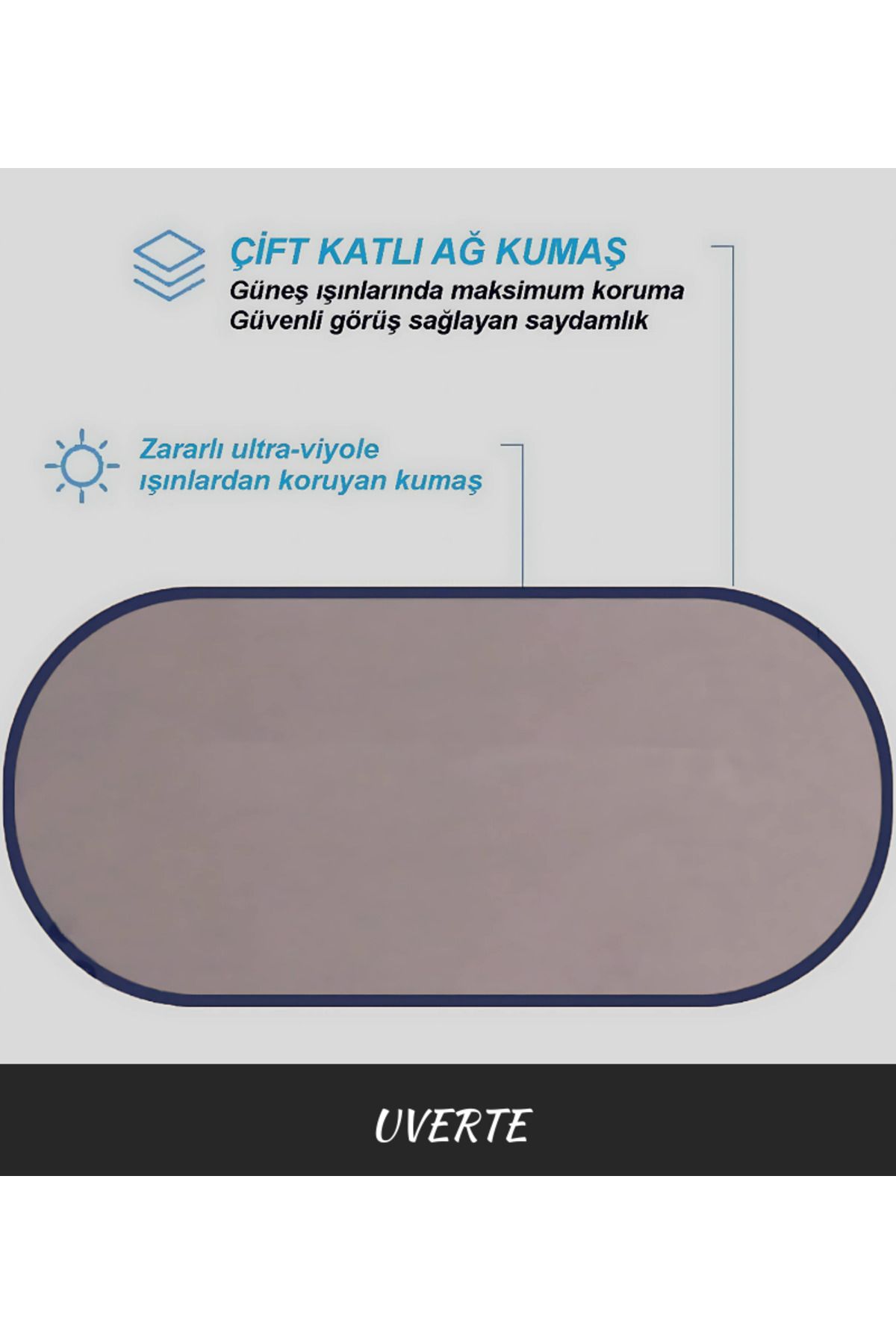 UVERTE-Auto Rear and Side Window Suction Cup Sunshade Set Car Rear and Side Window Curtain Set of 3 6