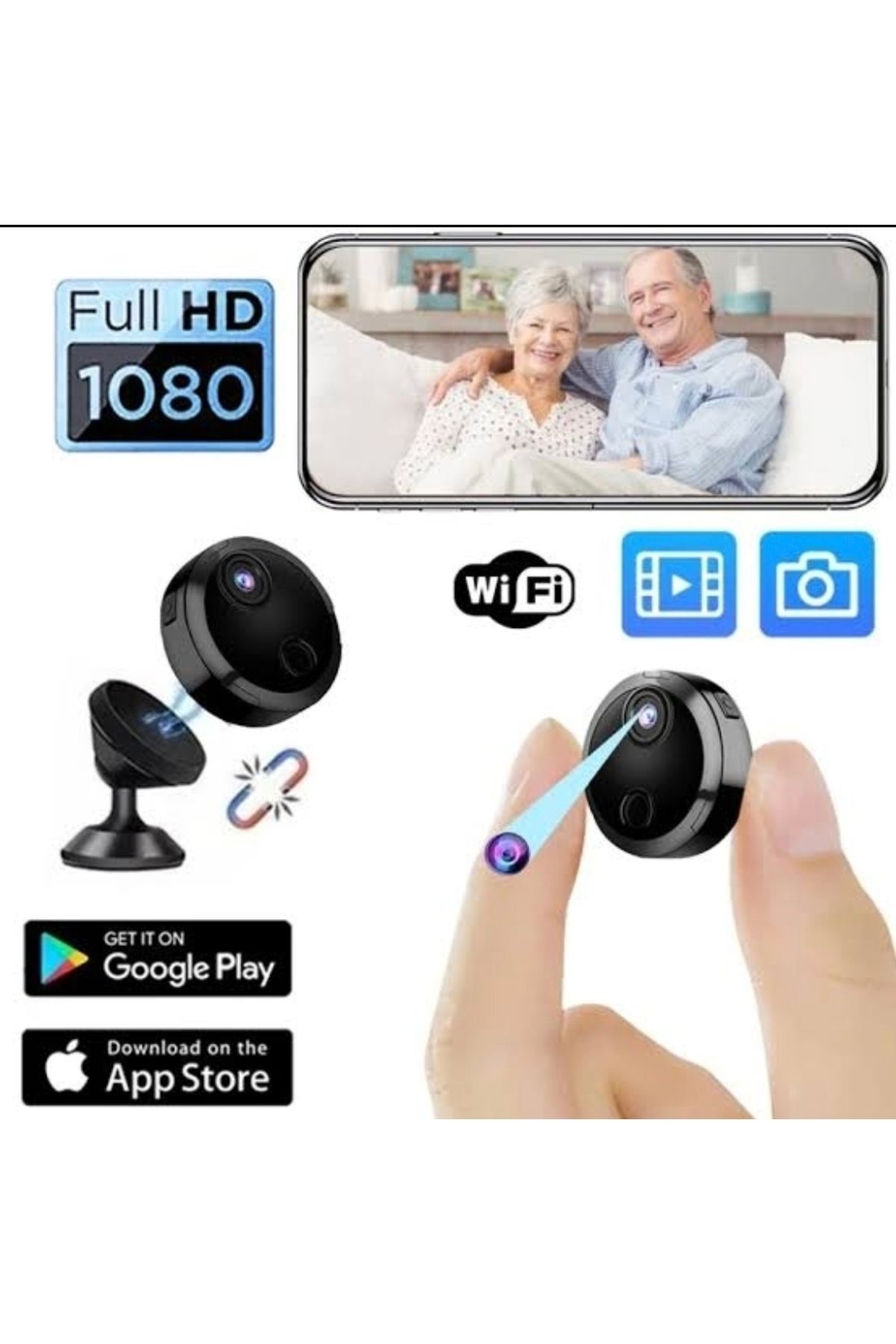Nanocamcoders 1K ° 1080P Profesyonel Güvenlik Kamerası | Premium Kalite Gizli Kayıt - Mini kompakt Tasarım ✅
